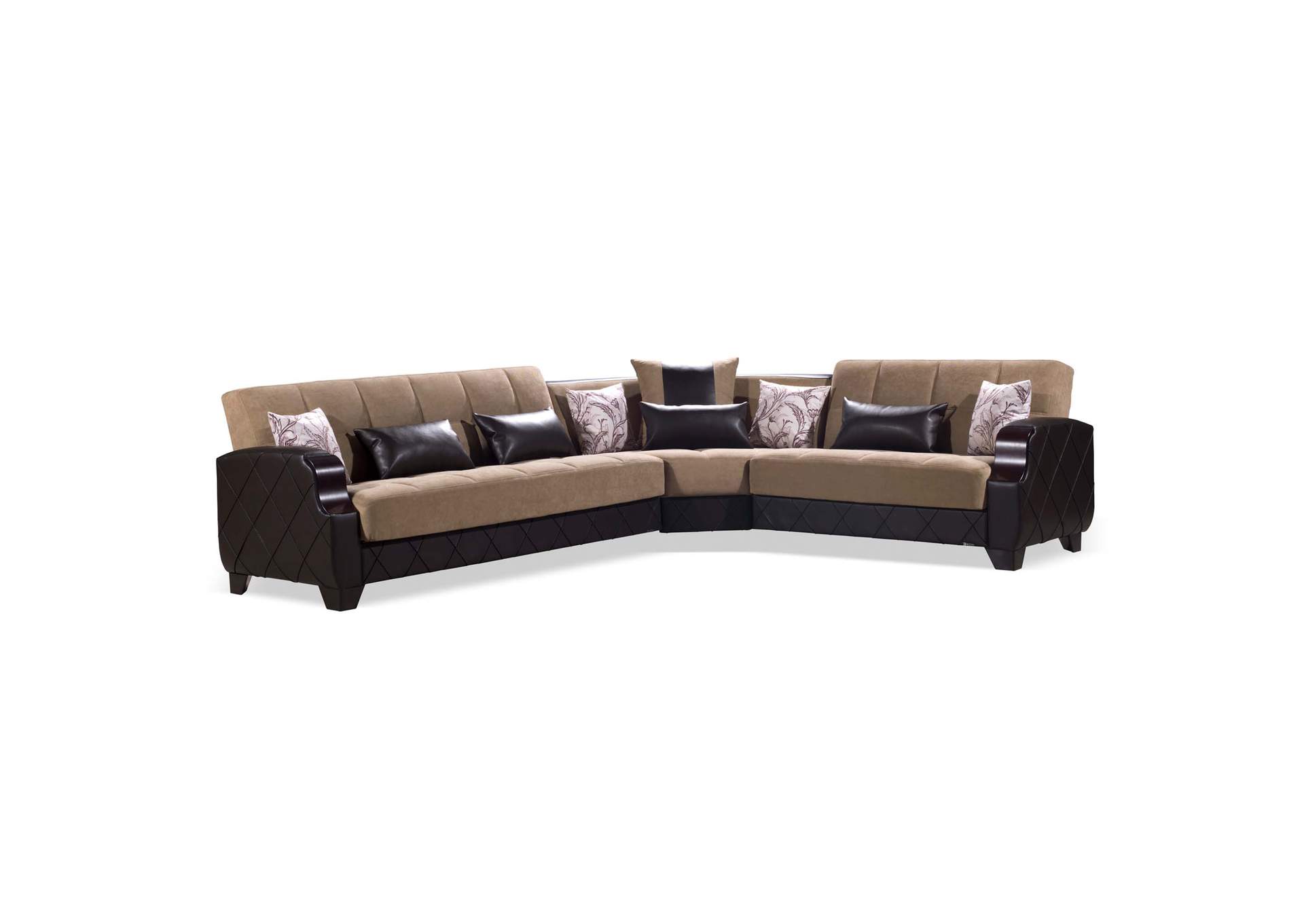 Molina Sectional - Brown - Brown image 1