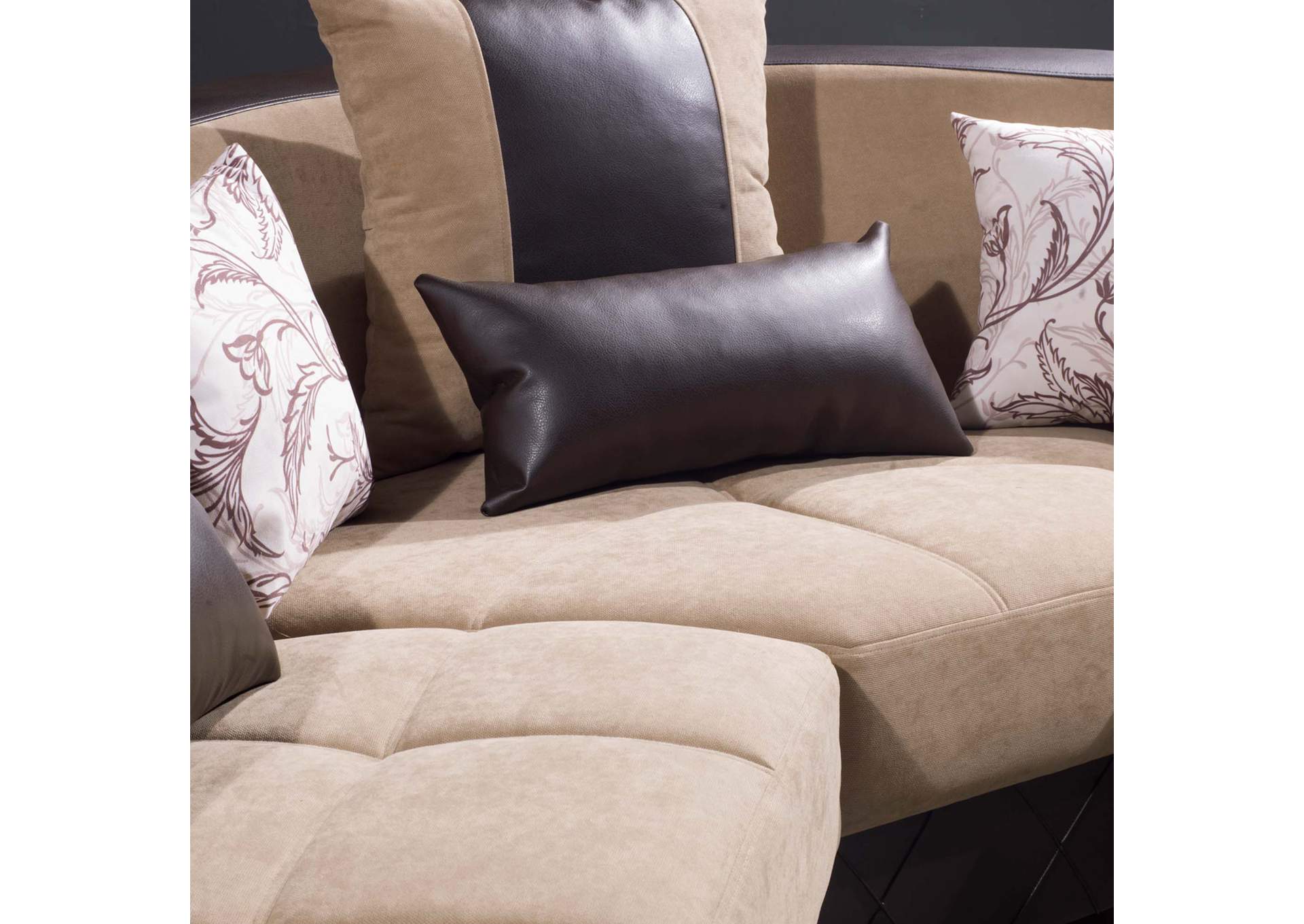 Molina Sectional - Brown - Brown image 5