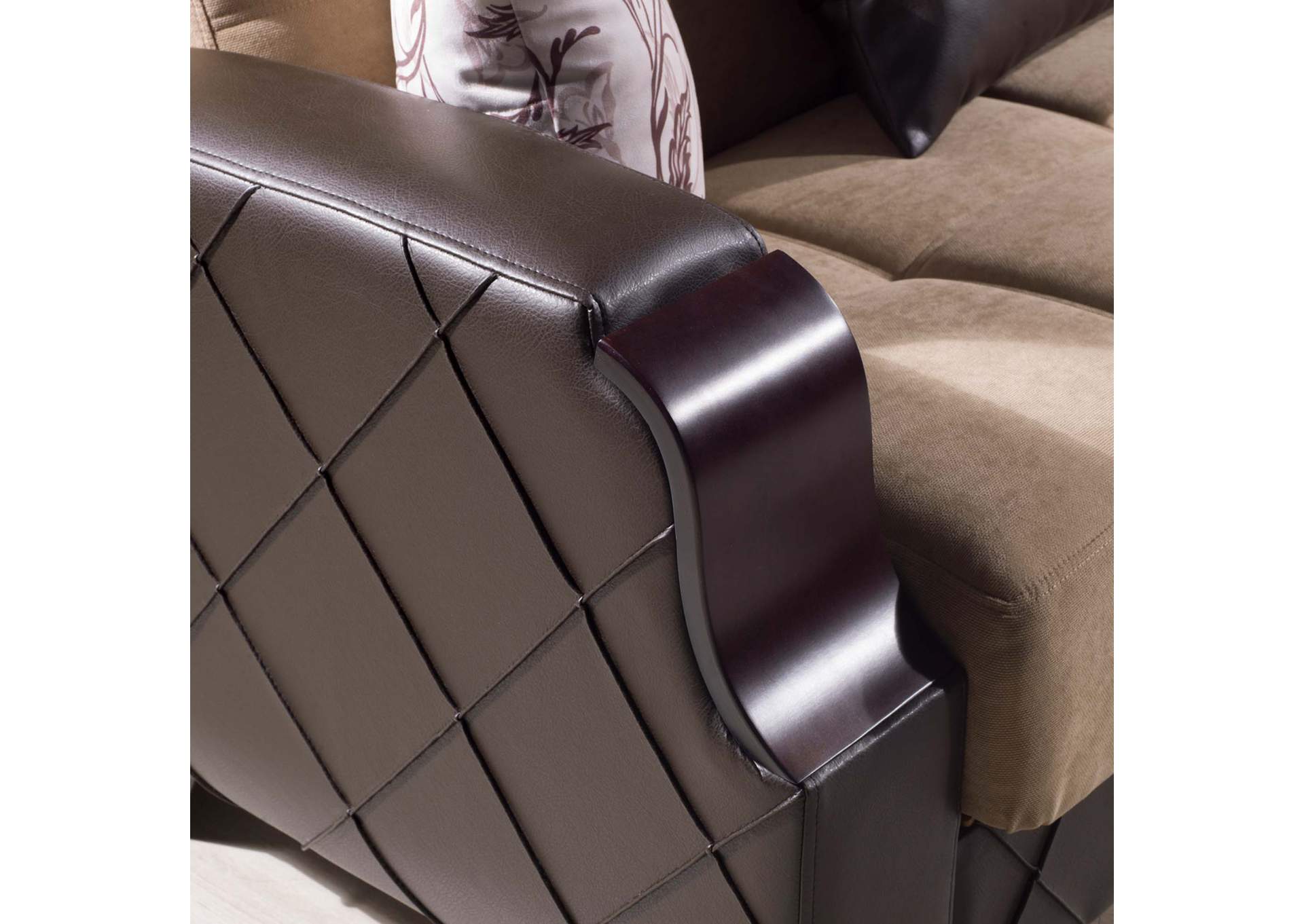 Molina Sectional - Brown - Brown image 6