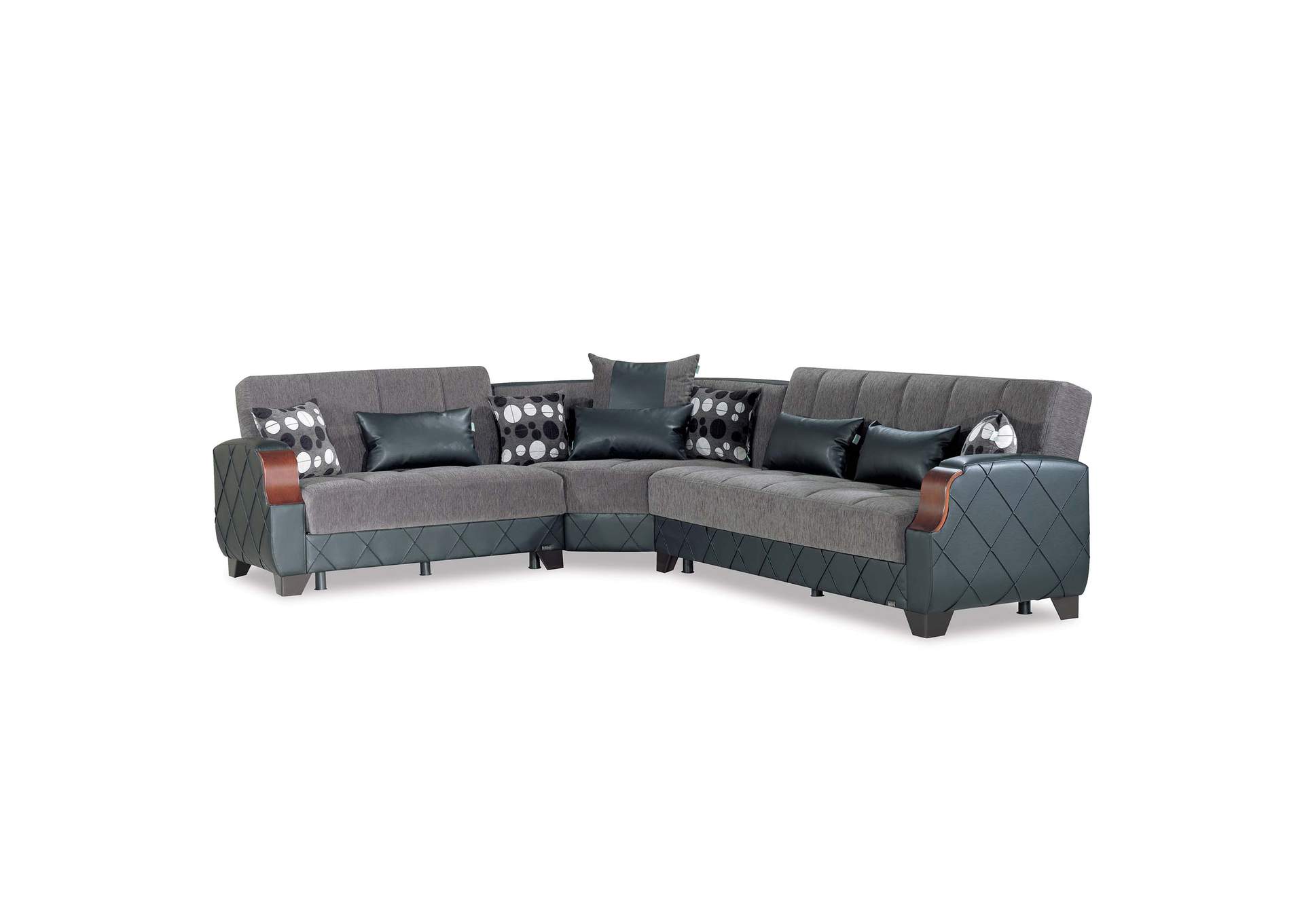 Molina Sectional - Floket Gray image 1