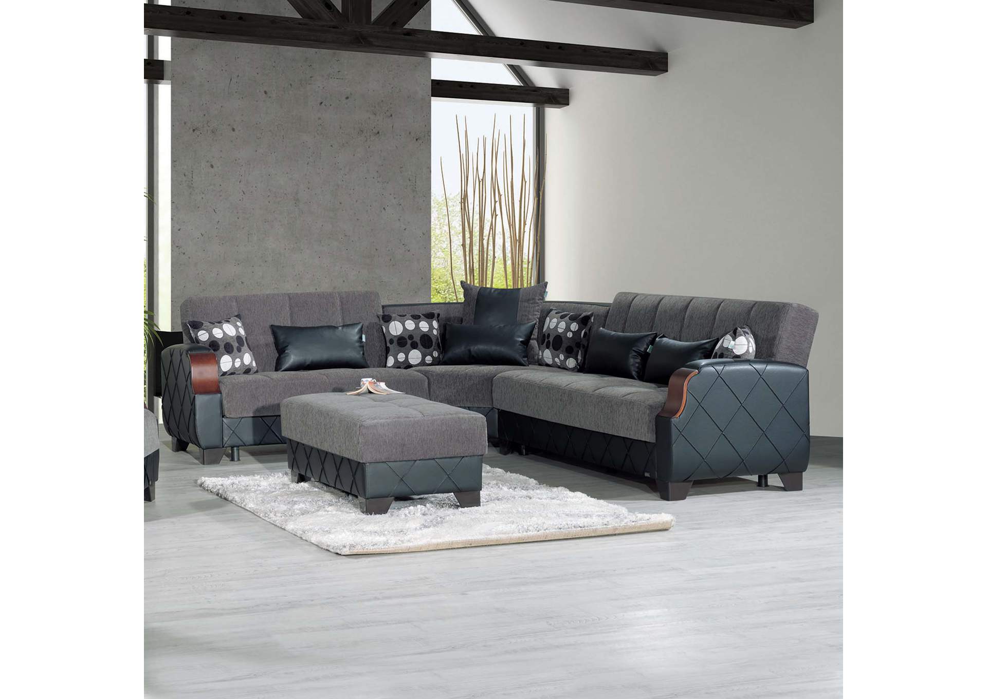 Molina Sectional - Floket Gray image 3