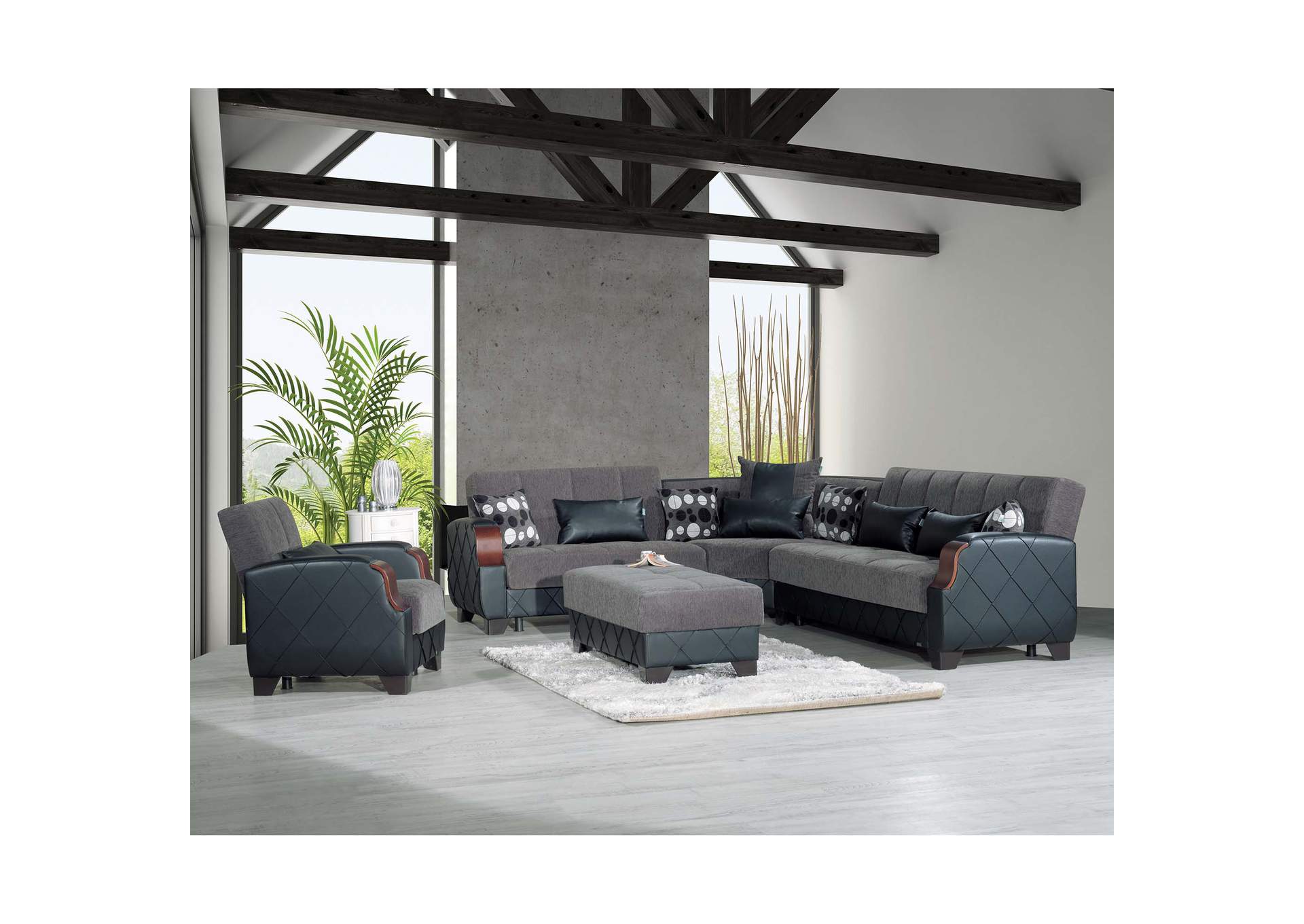 Molina Sectional - Floket Gray image 4
