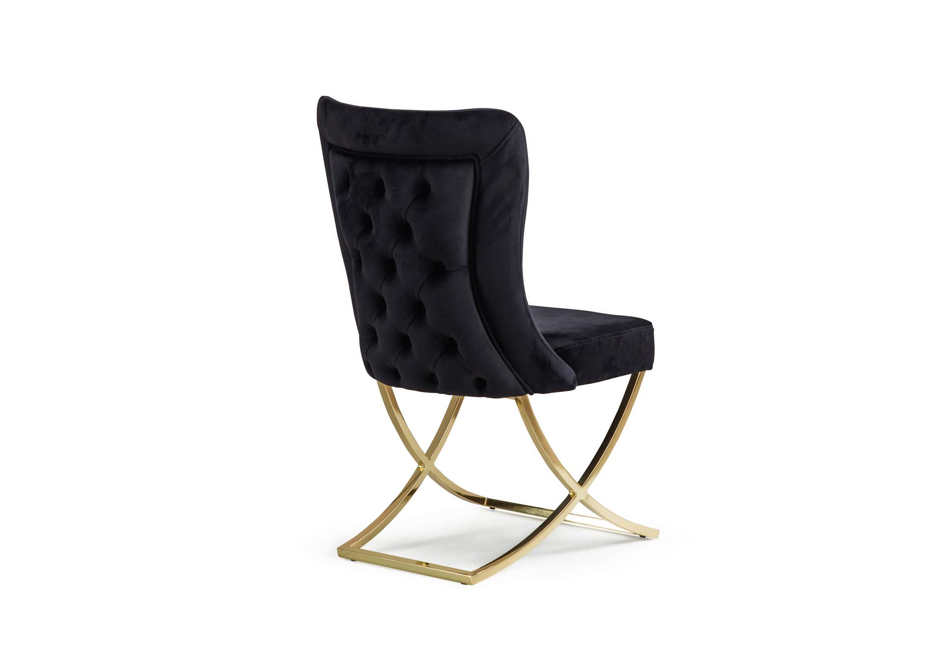 Royal Dining Chair - Black - Gold image 1