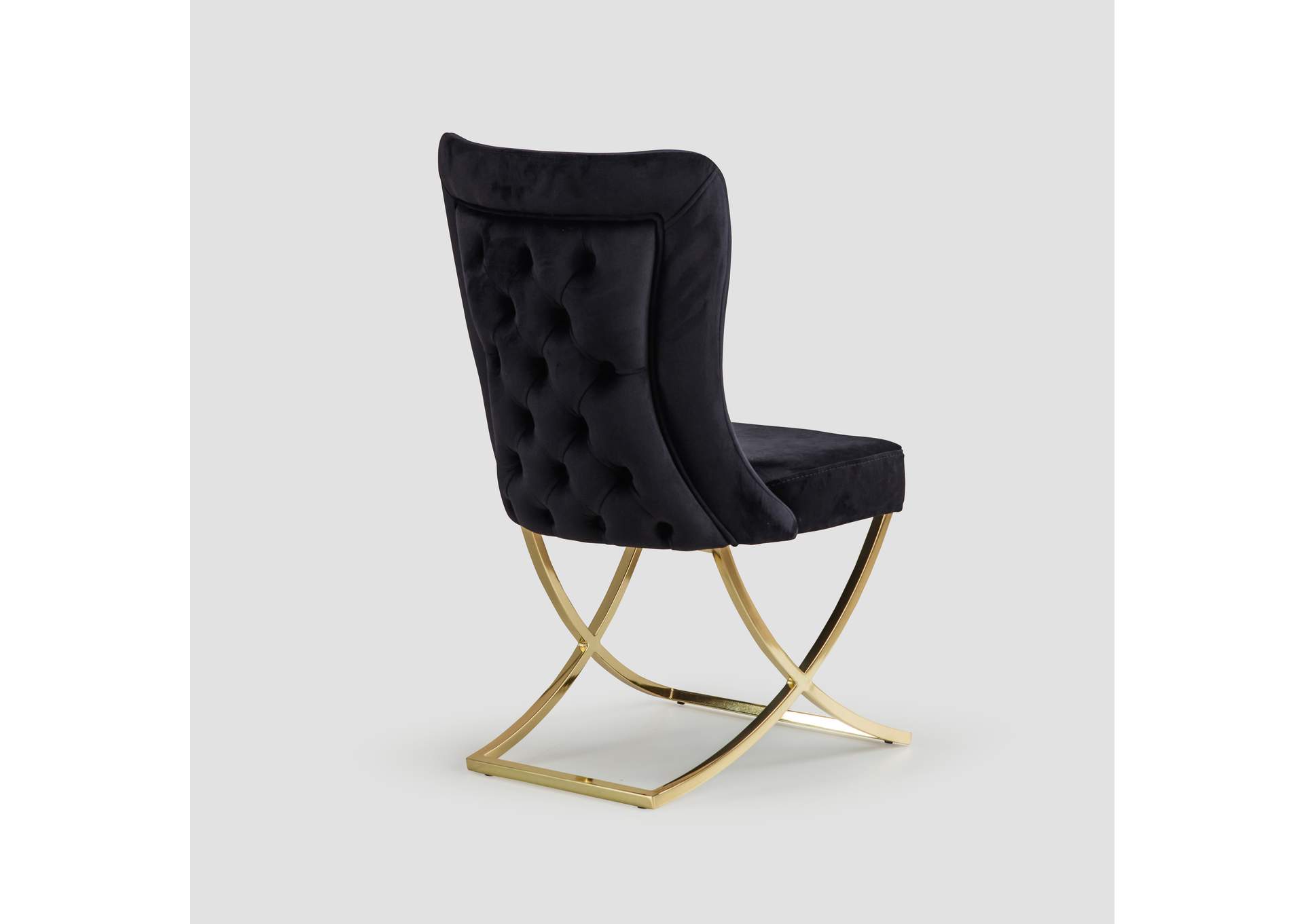 Royal Dining Chair - Black - Gold image 3