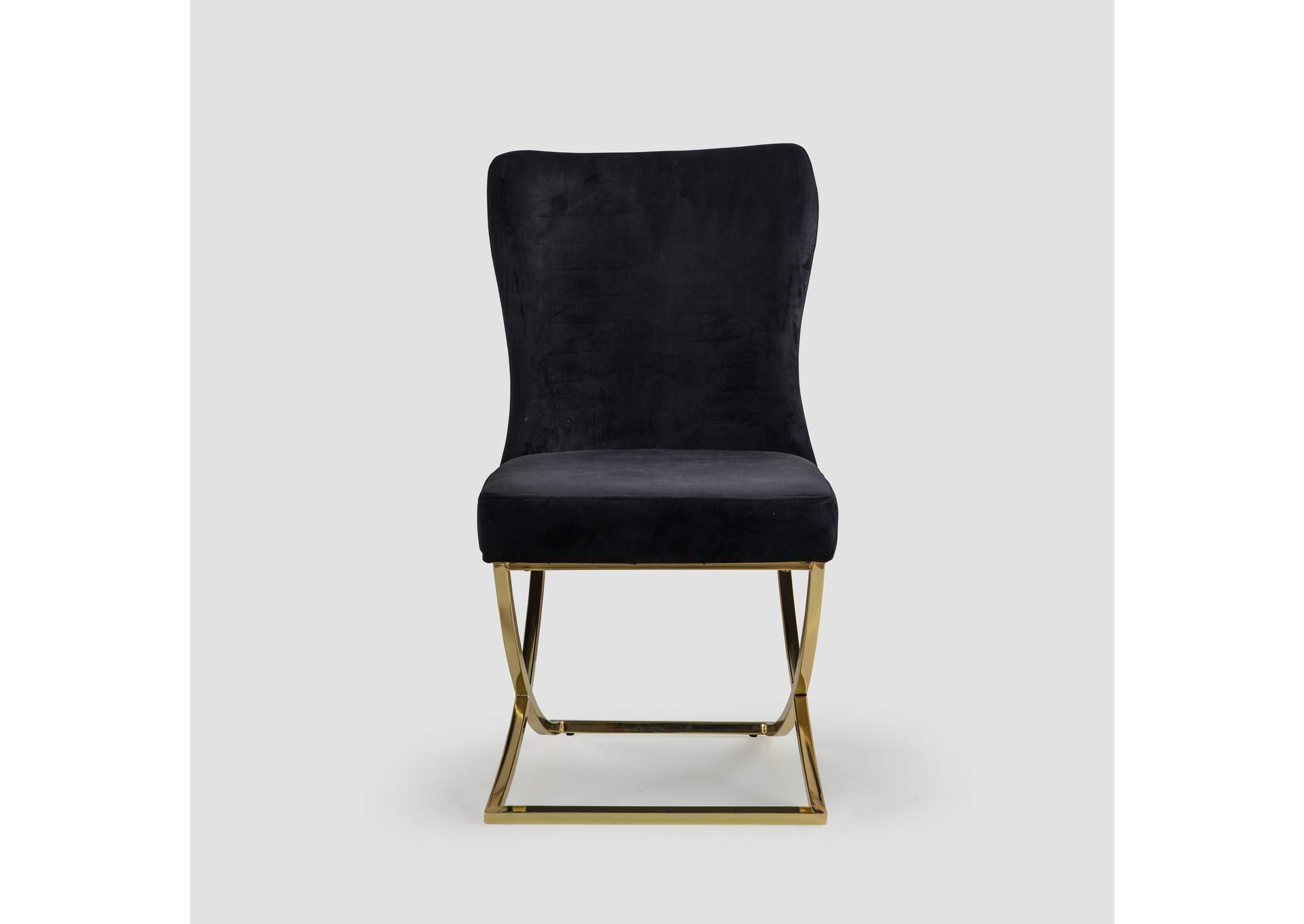 Royal Dining Chair - Black - Gold image 7
