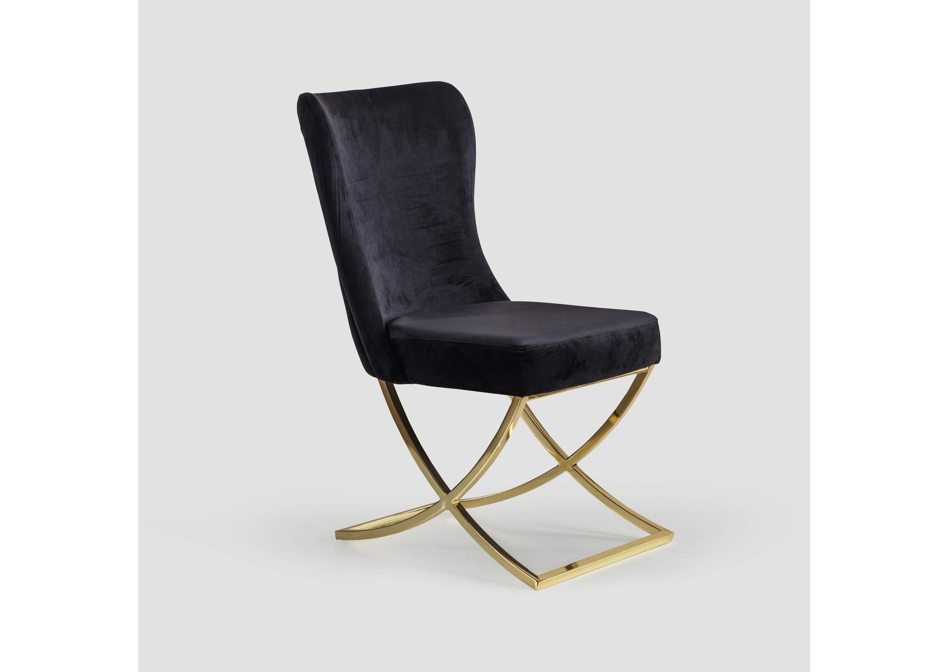 Royal Dining Chair - Black - Gold image 8