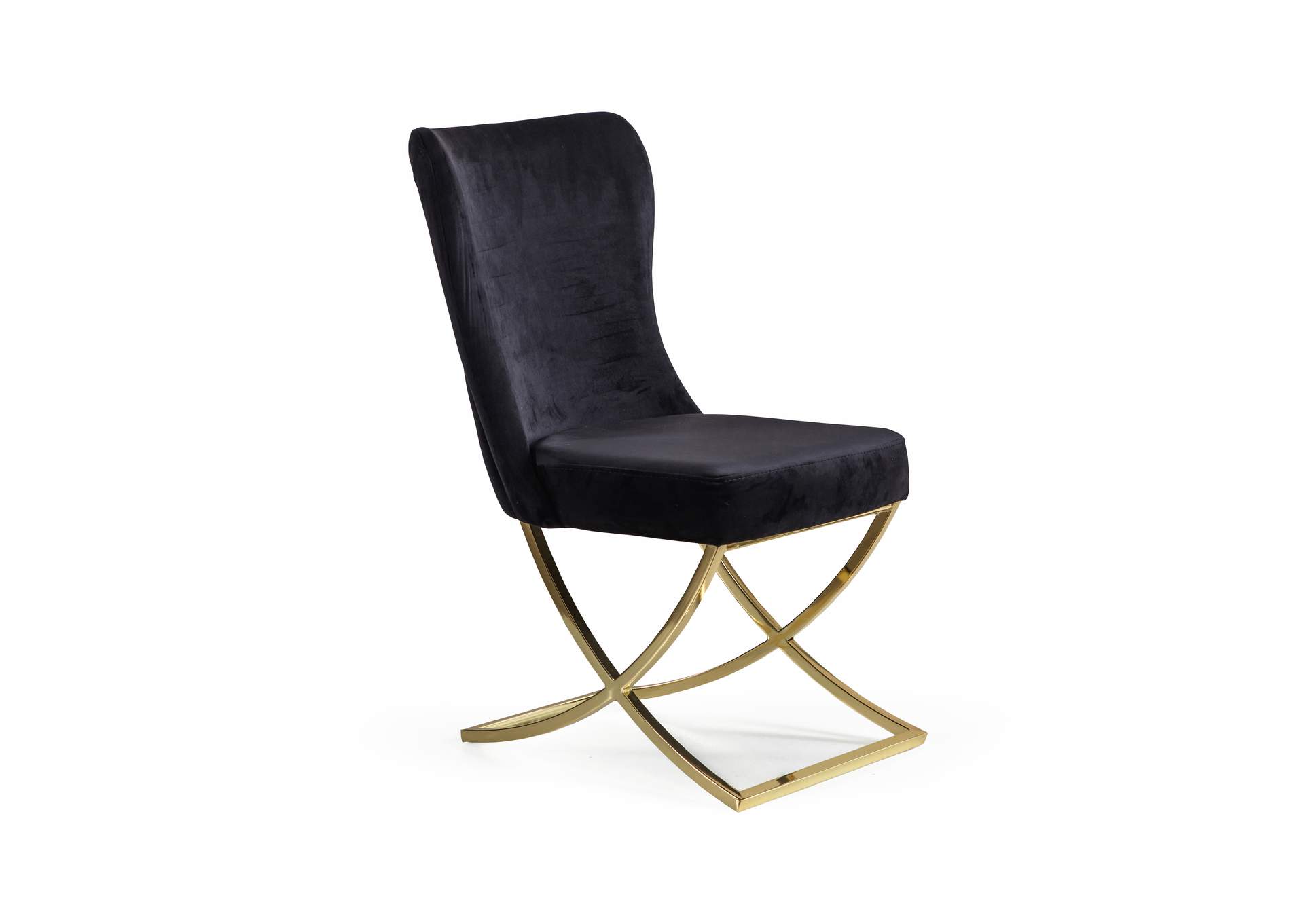 Royal Dining Chair - Black - Gold image 9