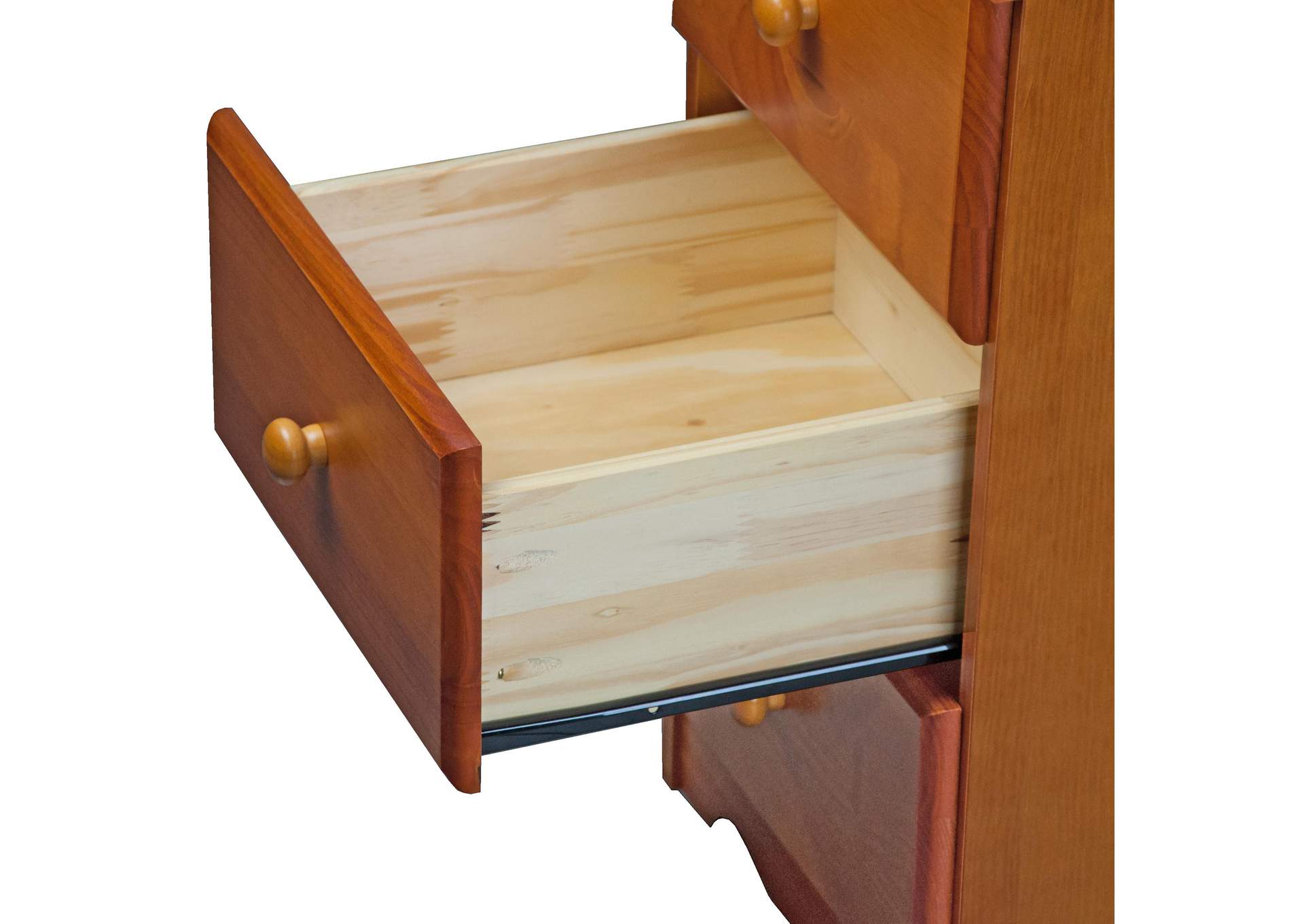100% Solid Wood 3-Drawer Nightstand image 4