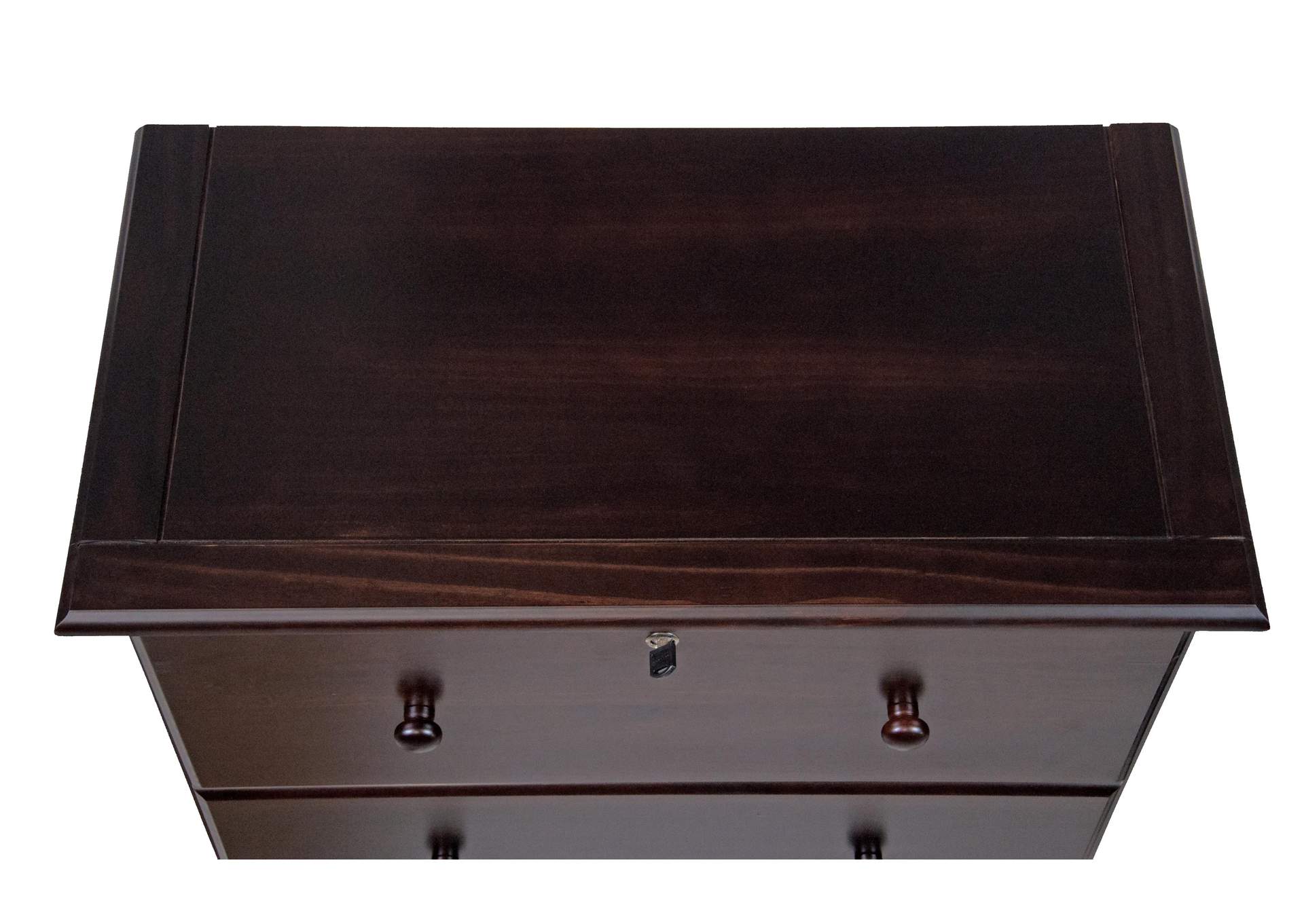 100% Solid Wood 5-Jumbo Drawer Chest with Lock image 4