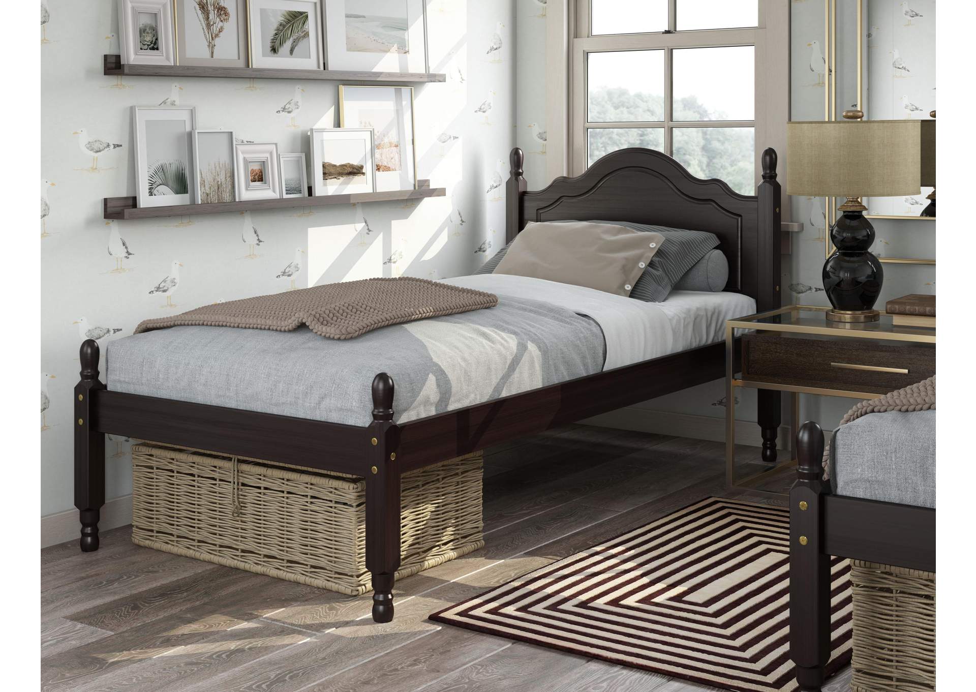 100% Solid Wood Reston Twin Bed image 3