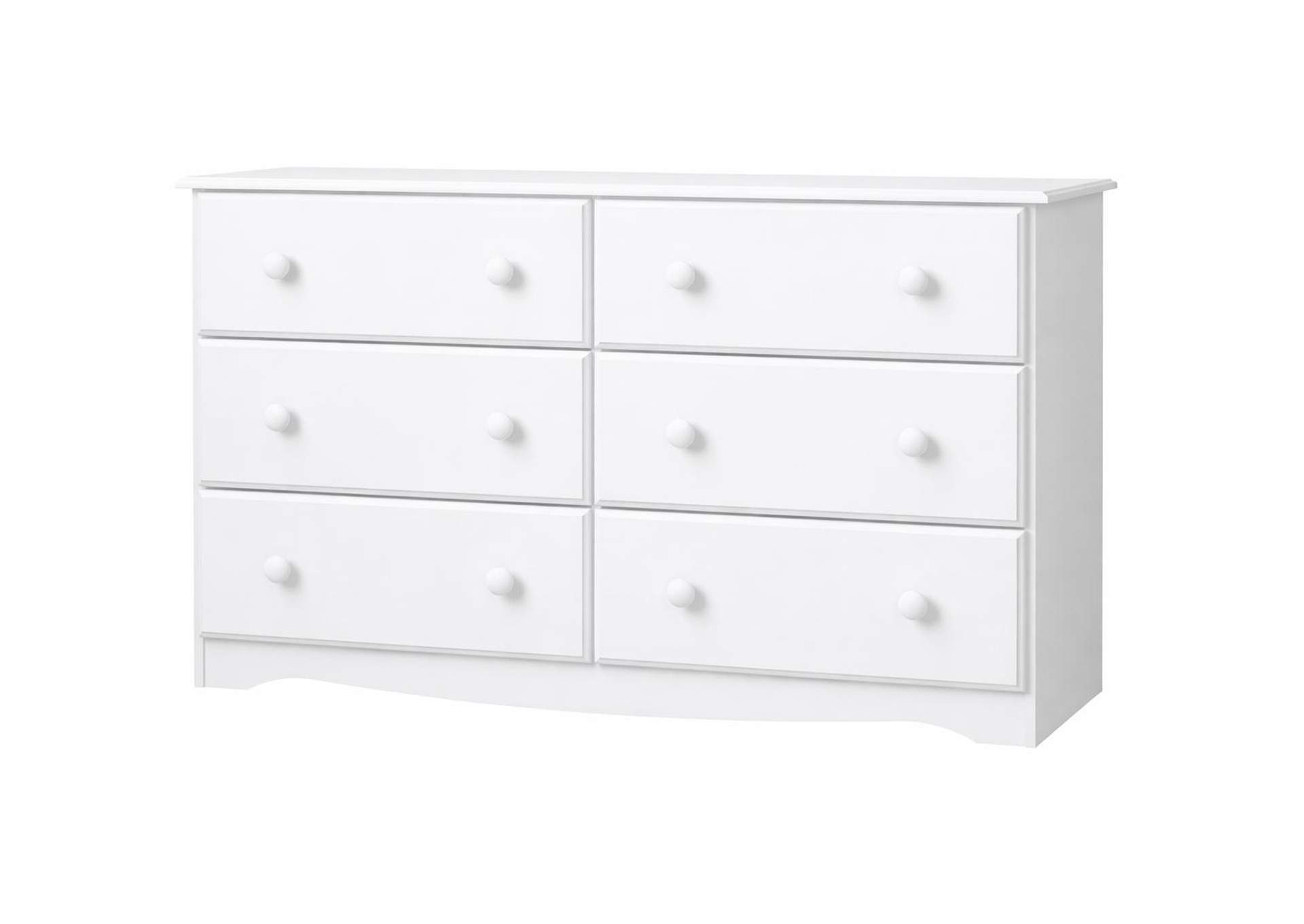 100% Solid Wood 6-Drawer Double Dresser image 1
