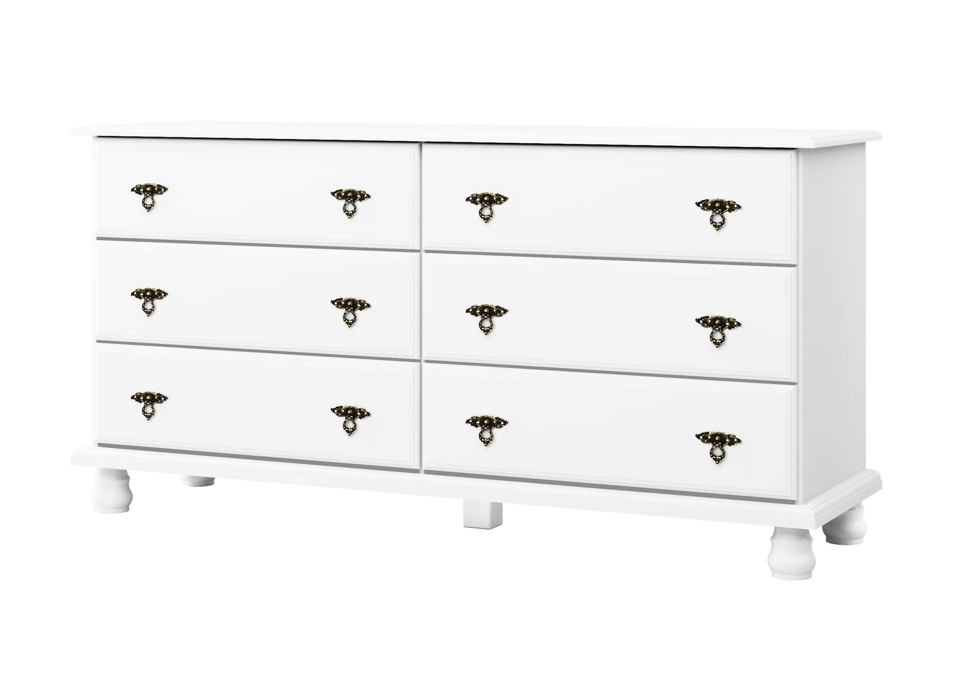 100% Solid Wood Kyle 6-Drawer Double Dresser image 1