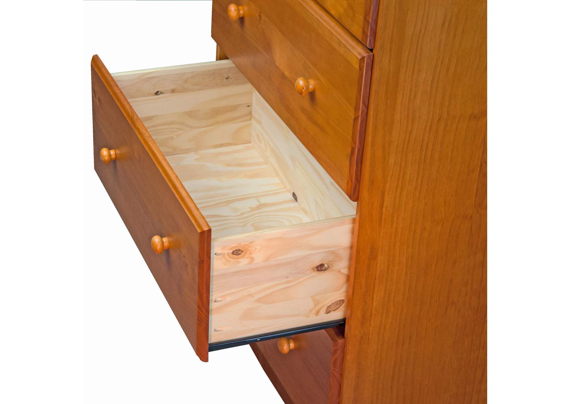 100% Solid Wood 5-Jumbo Drawer Chest with Lock image 5