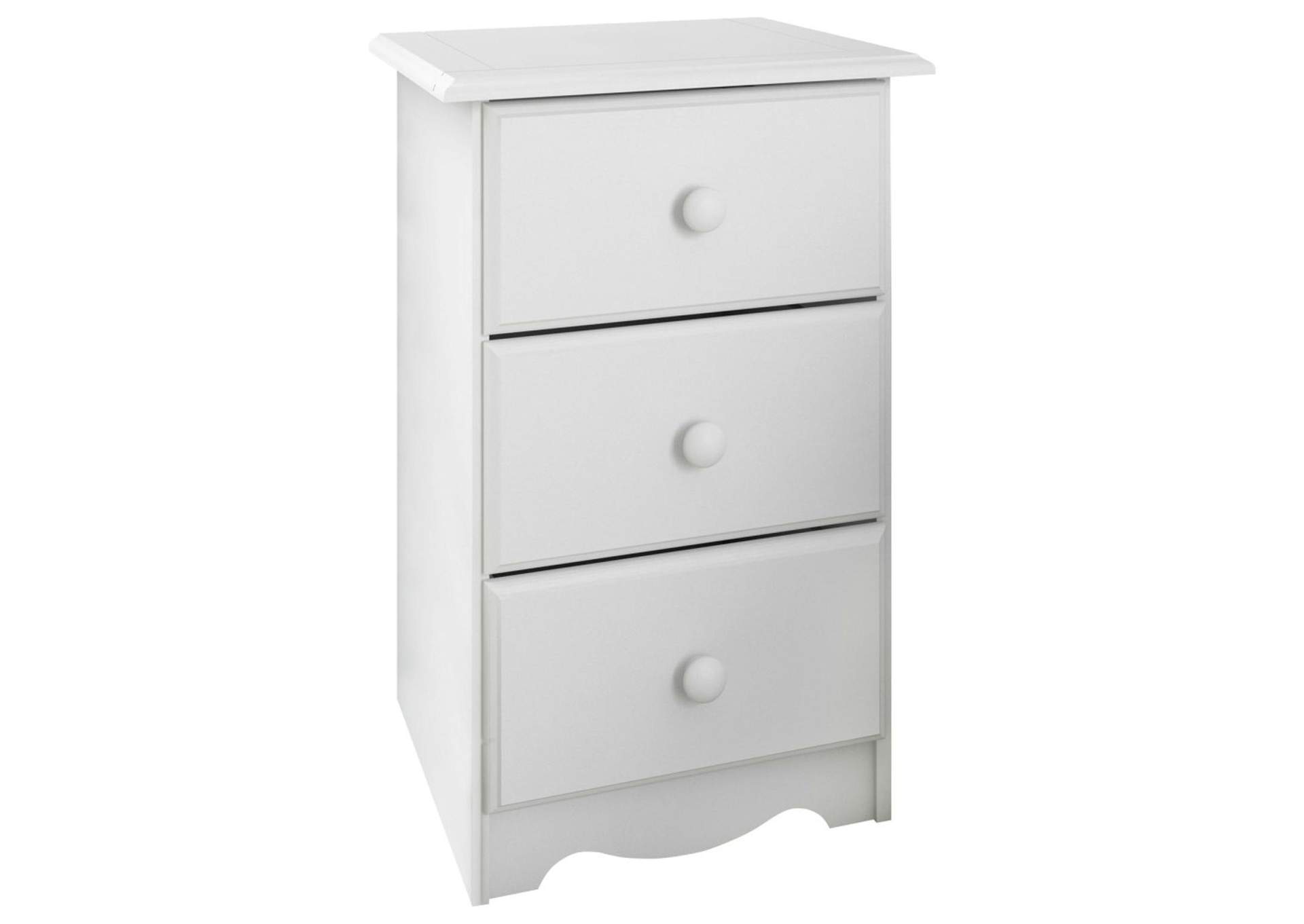 100% Solid Wood 3-Drawer Nightstand image 1