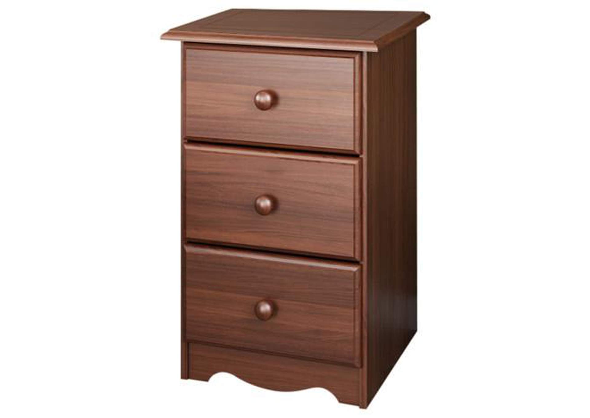 100% Solid Wood 3-Drawer Nightstand image 1