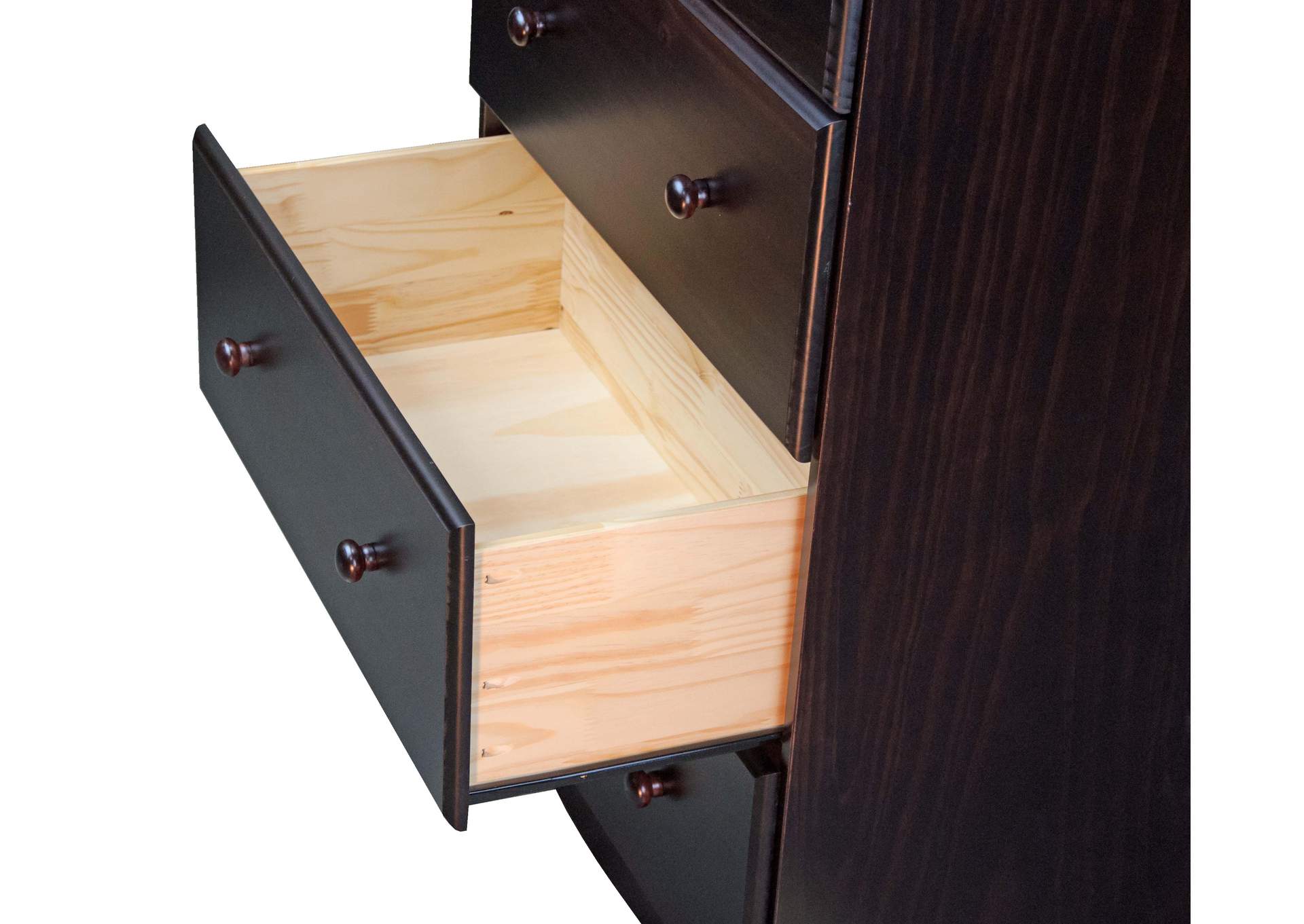 100% Solid Wood 4-Jumbo Drawer Chest with Lock image 5