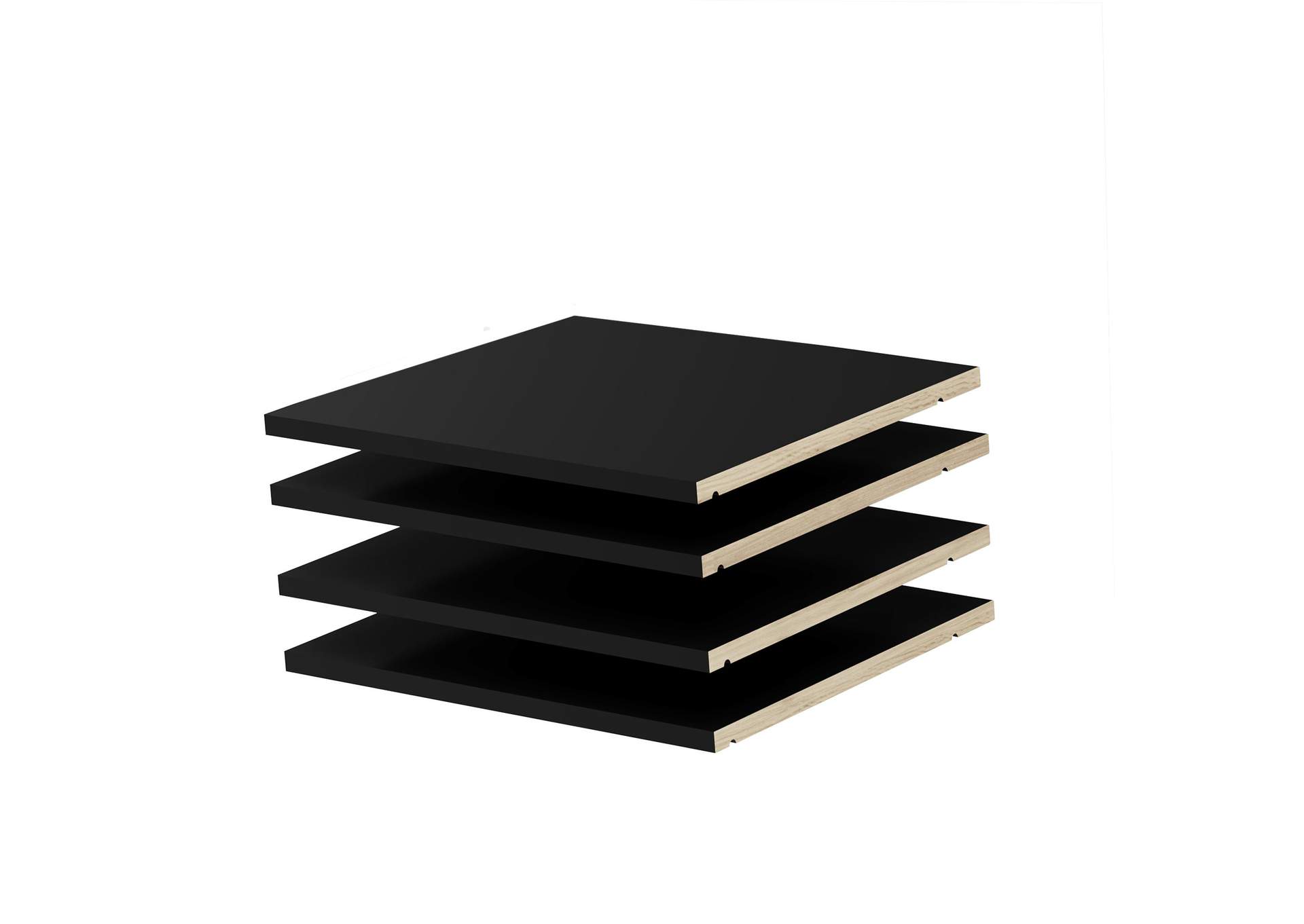 100% Solid Wood Set of 4 Small Shelves for Kyle Wardrobe image 1
