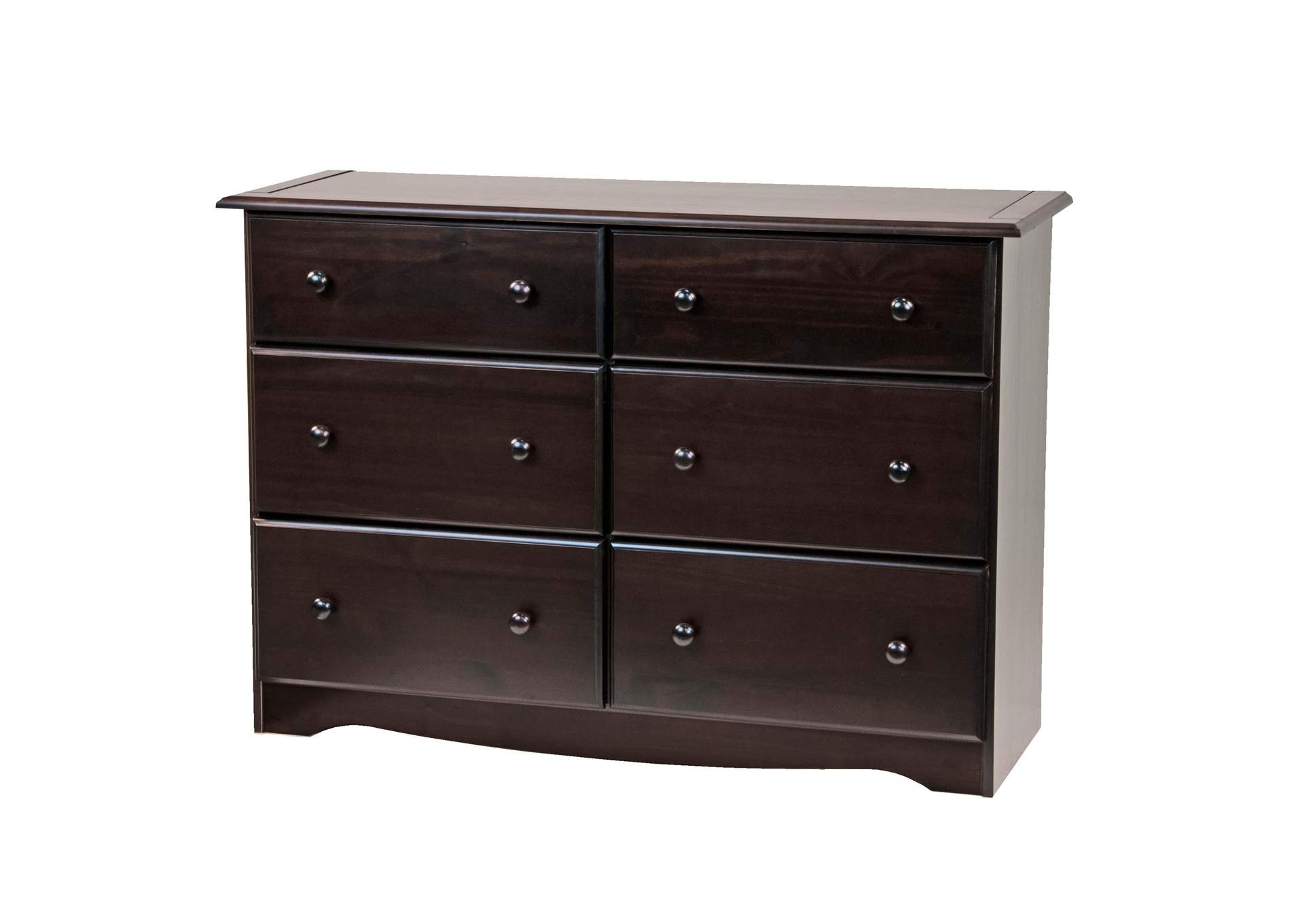 100% Solid Wood 6-Drawer Double Dresser image 1