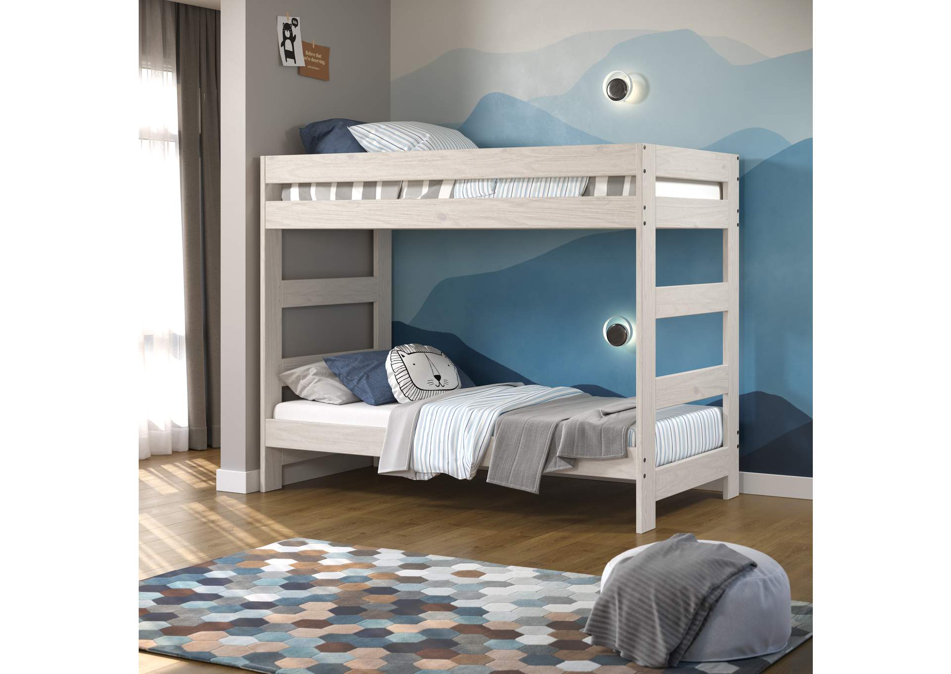 Antique White 11X Twin One - Piece Bunk Bed image 1