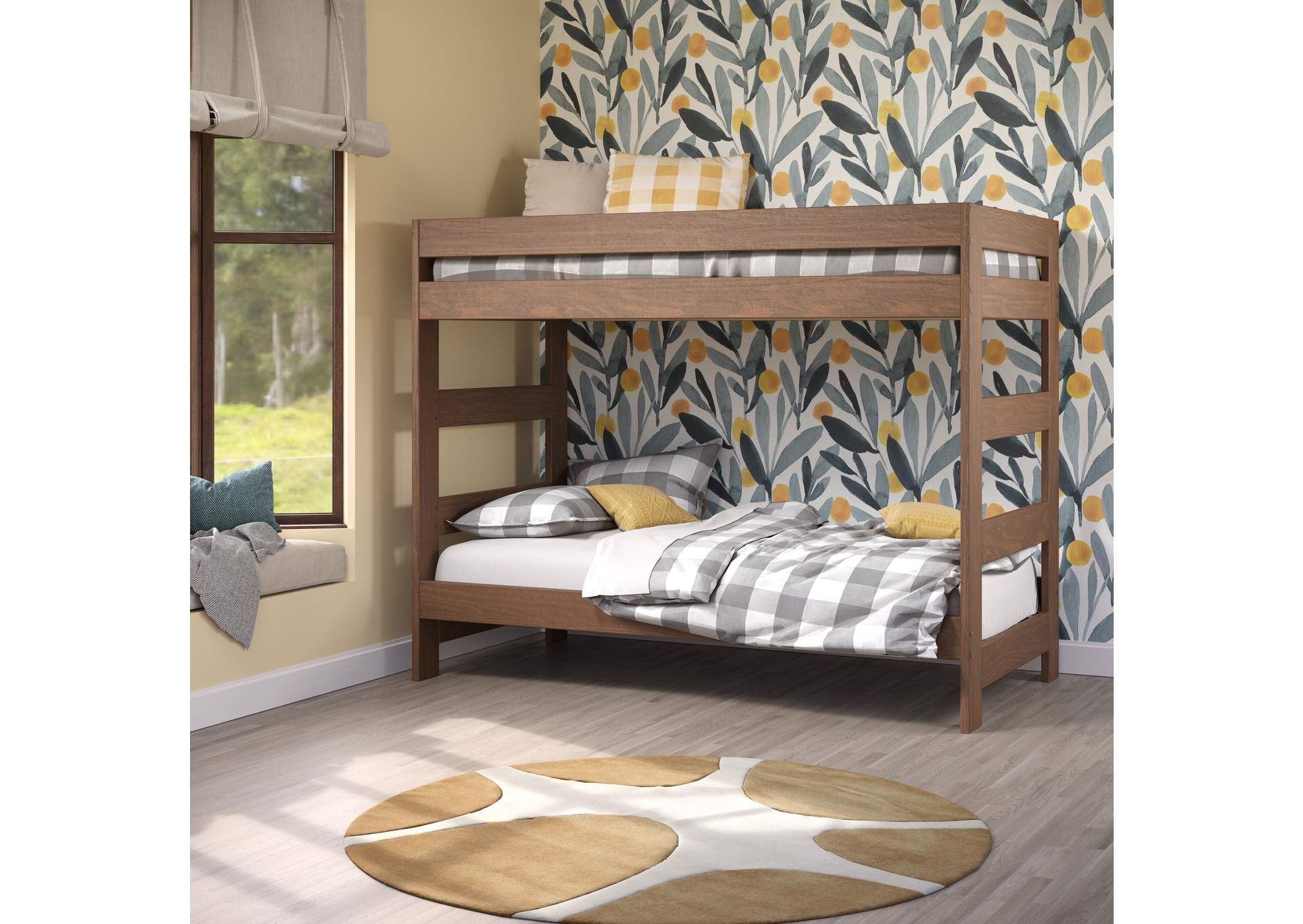 Mahogany 11X Twin One - Piece Bunk Bed image 1
