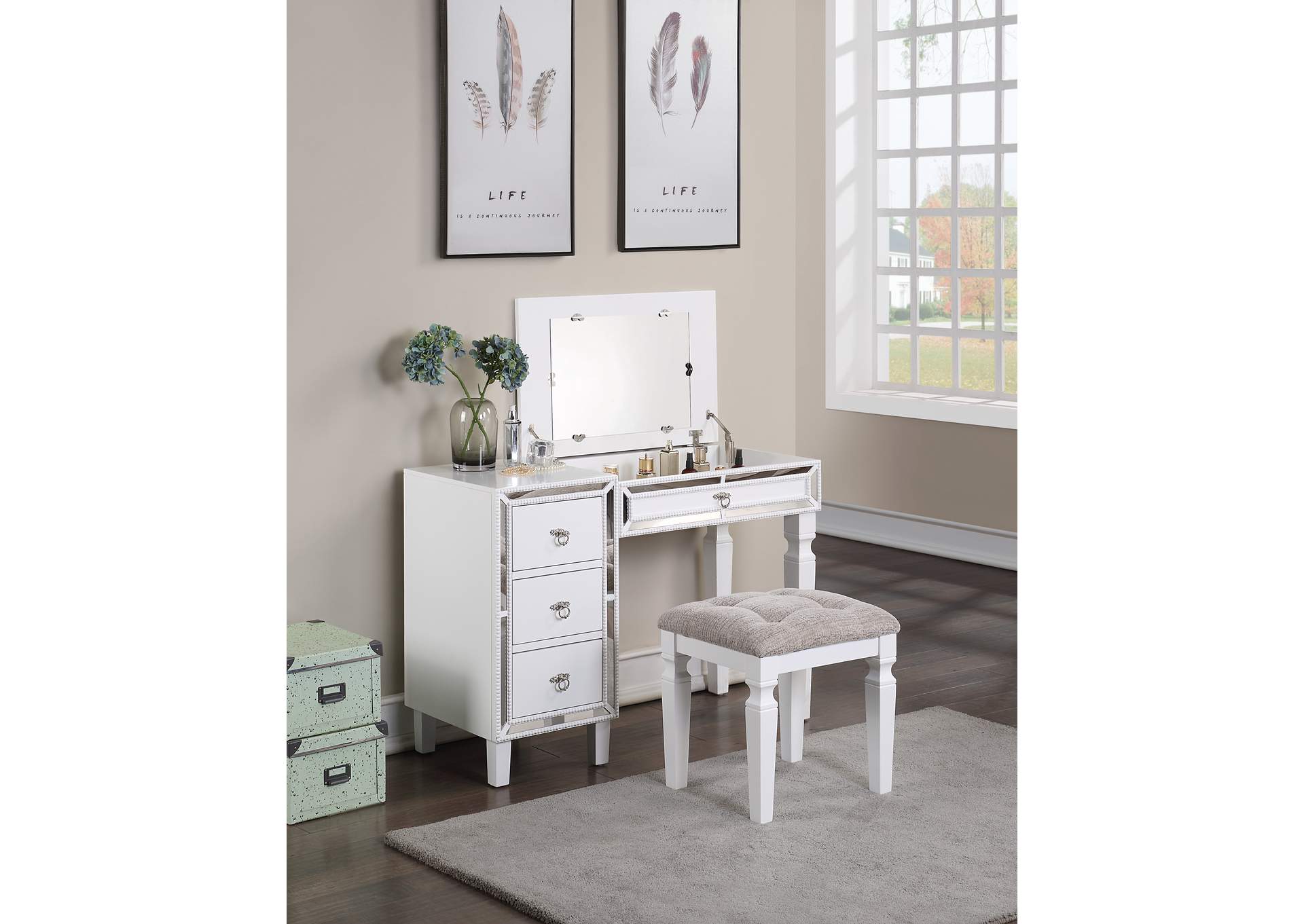 Vanity Set + Stool image 1