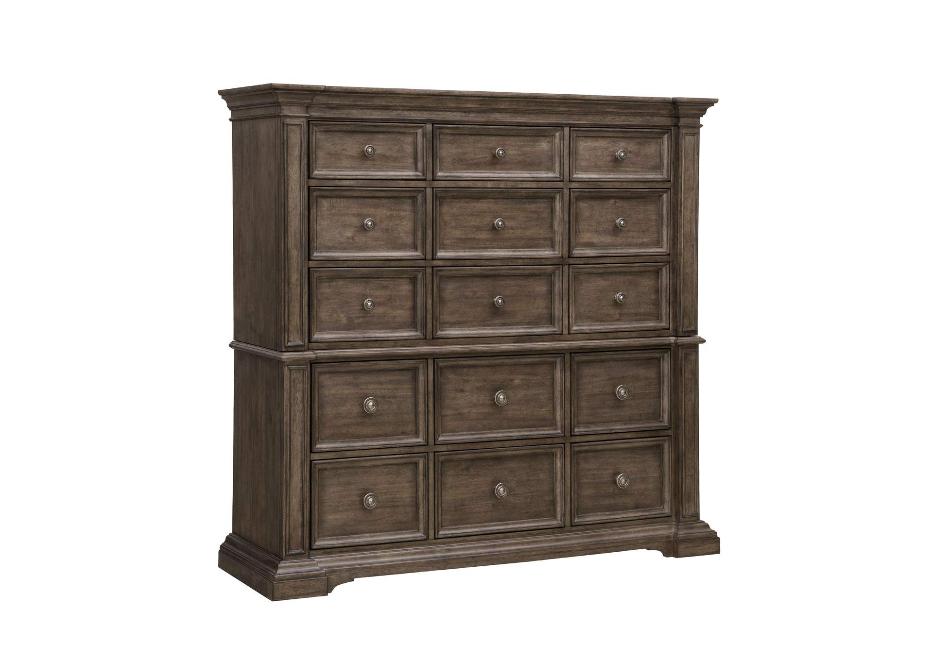 Woodbury 15 - Drawer Master Chest in Cowboy Boots Brown image 1