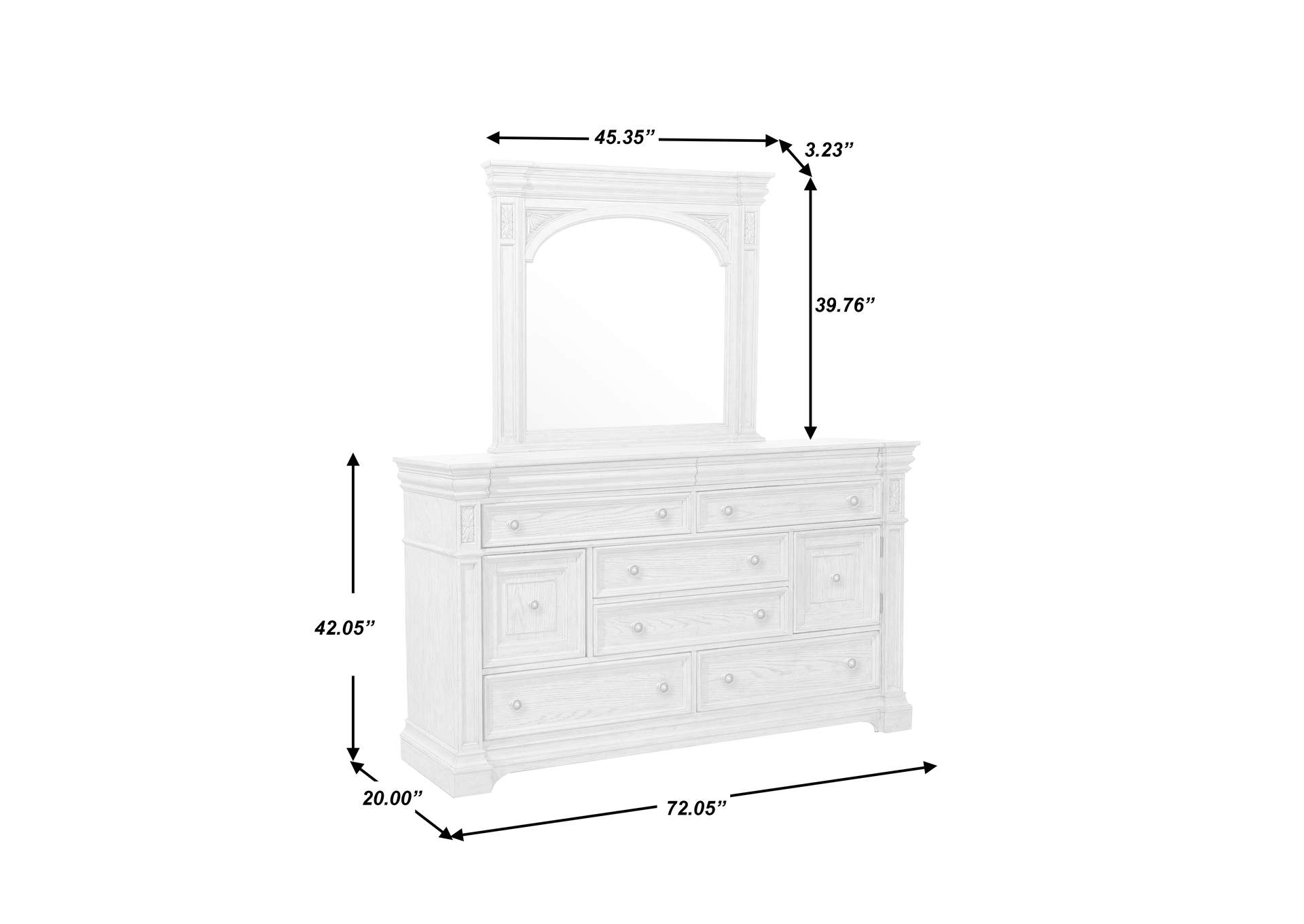 Kingsbury Dresser and Mirror image 8