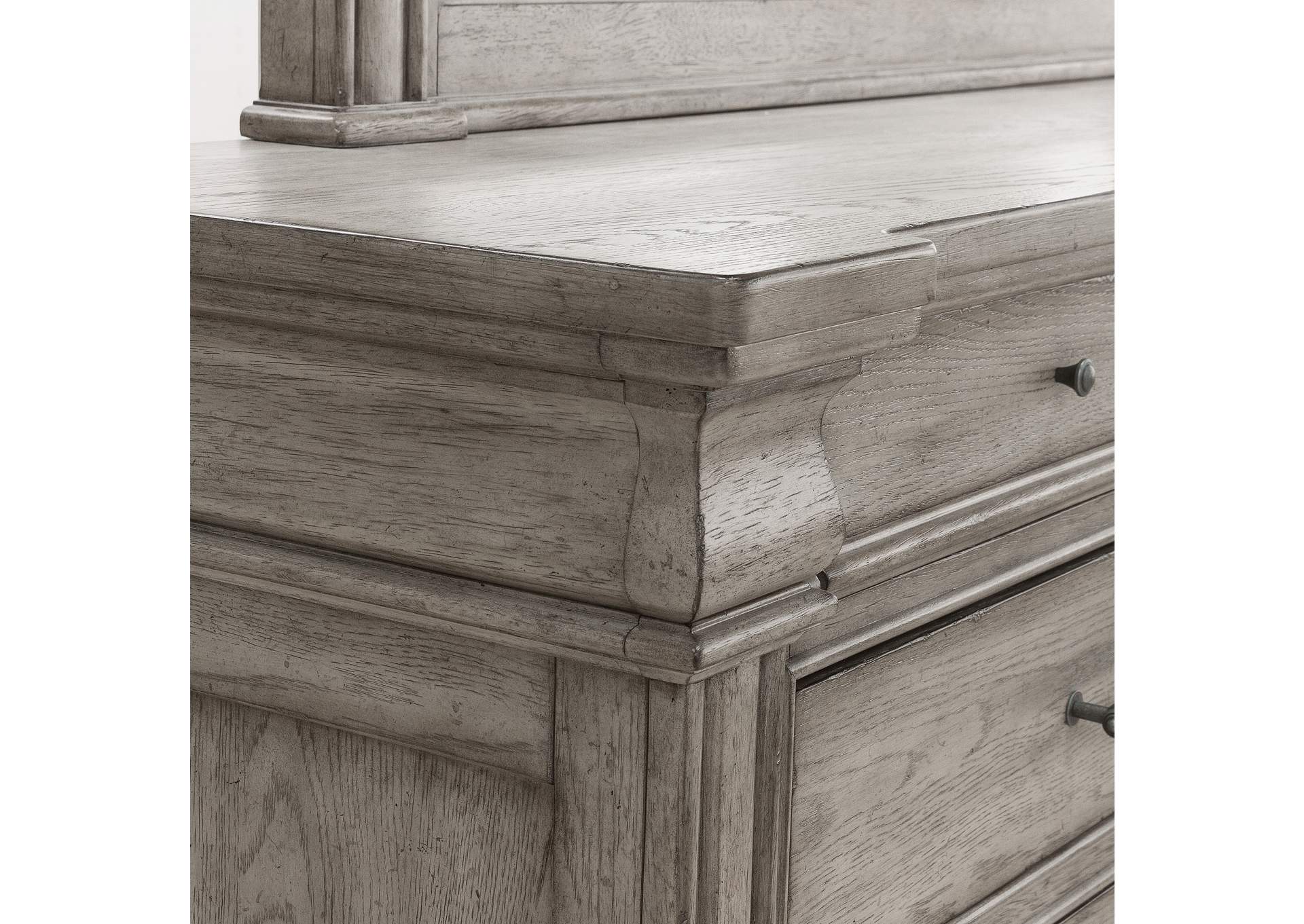 Madison Ridge 10 Drawer Dresser and Framed Mirror in Heritage Taupe image 6
