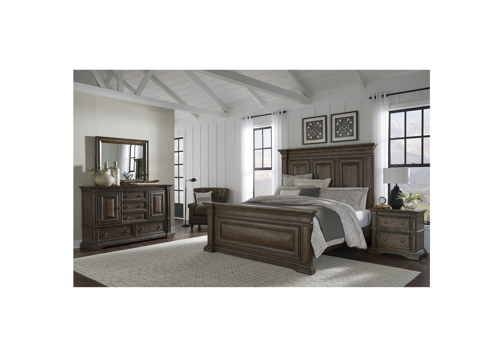 Woodbury California King Panel Bed in Cowboy Boots Brown image 8