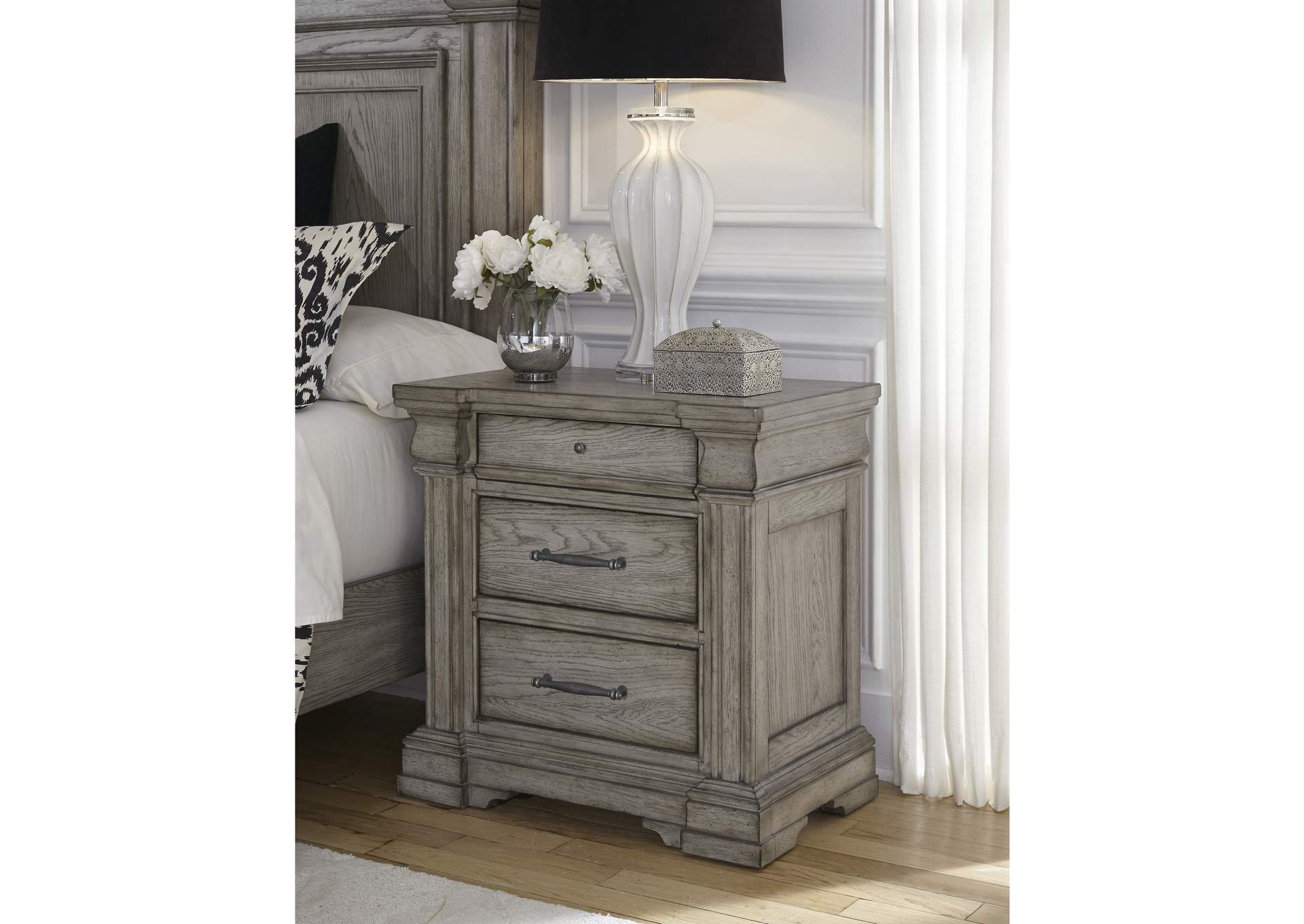 Madison Ridge 3 Drawer Nightstand in Heritage Taupe image 7