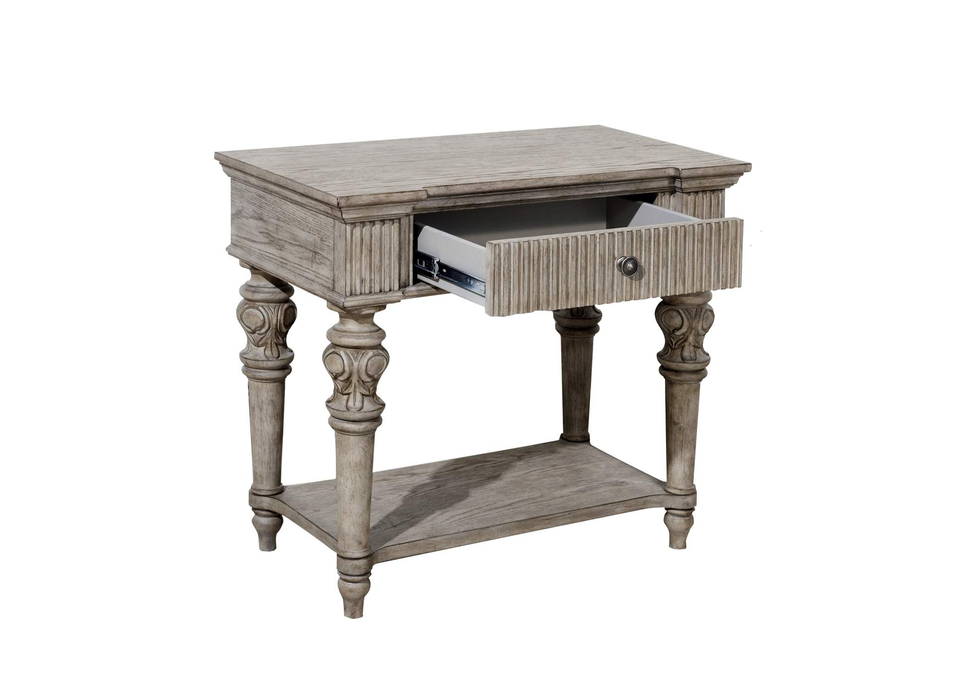 Kingsbury 1 Drawer Usb Charging Open Nightstand image 4