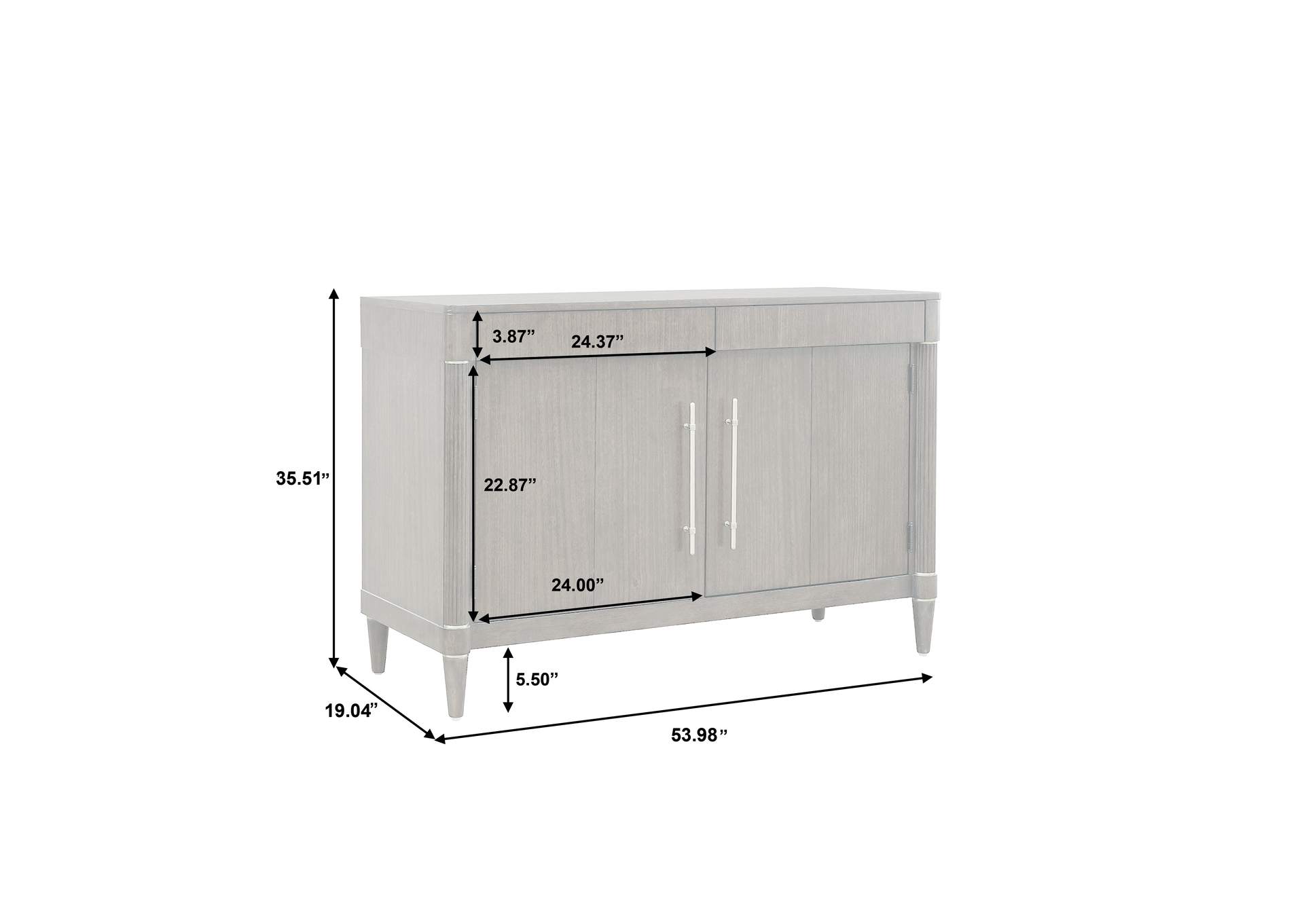 Asher Park 2 Door Server With Storage Drawer image 7