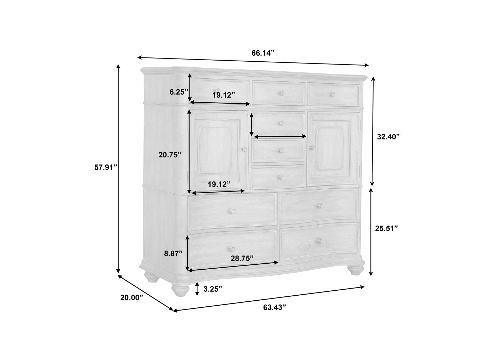 Weston Hills 10 Drawer Master Chest With Cabinets image 8