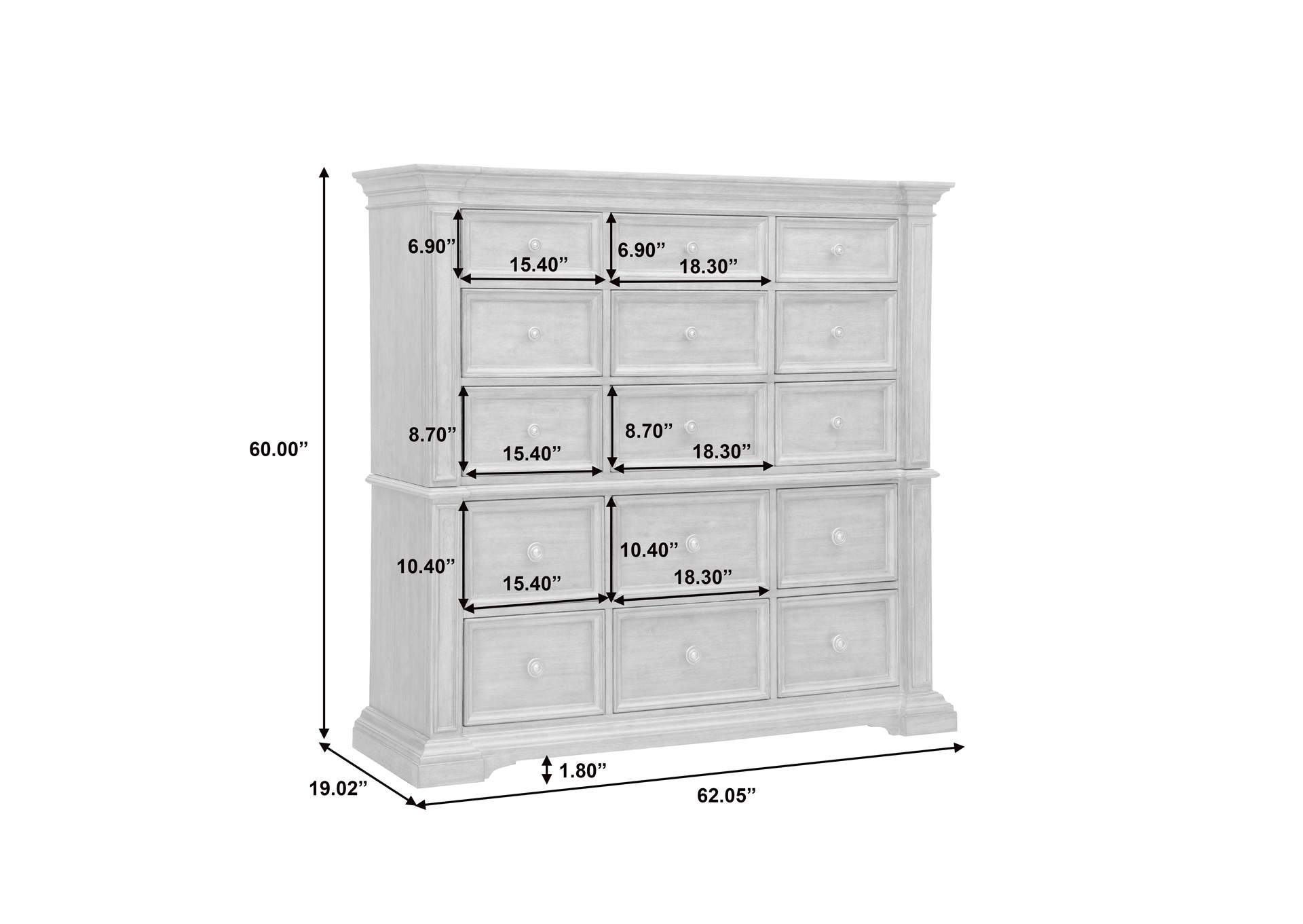 Woodbury 15 - Drawer Master Chest in Cowboy Boots Brown image 9