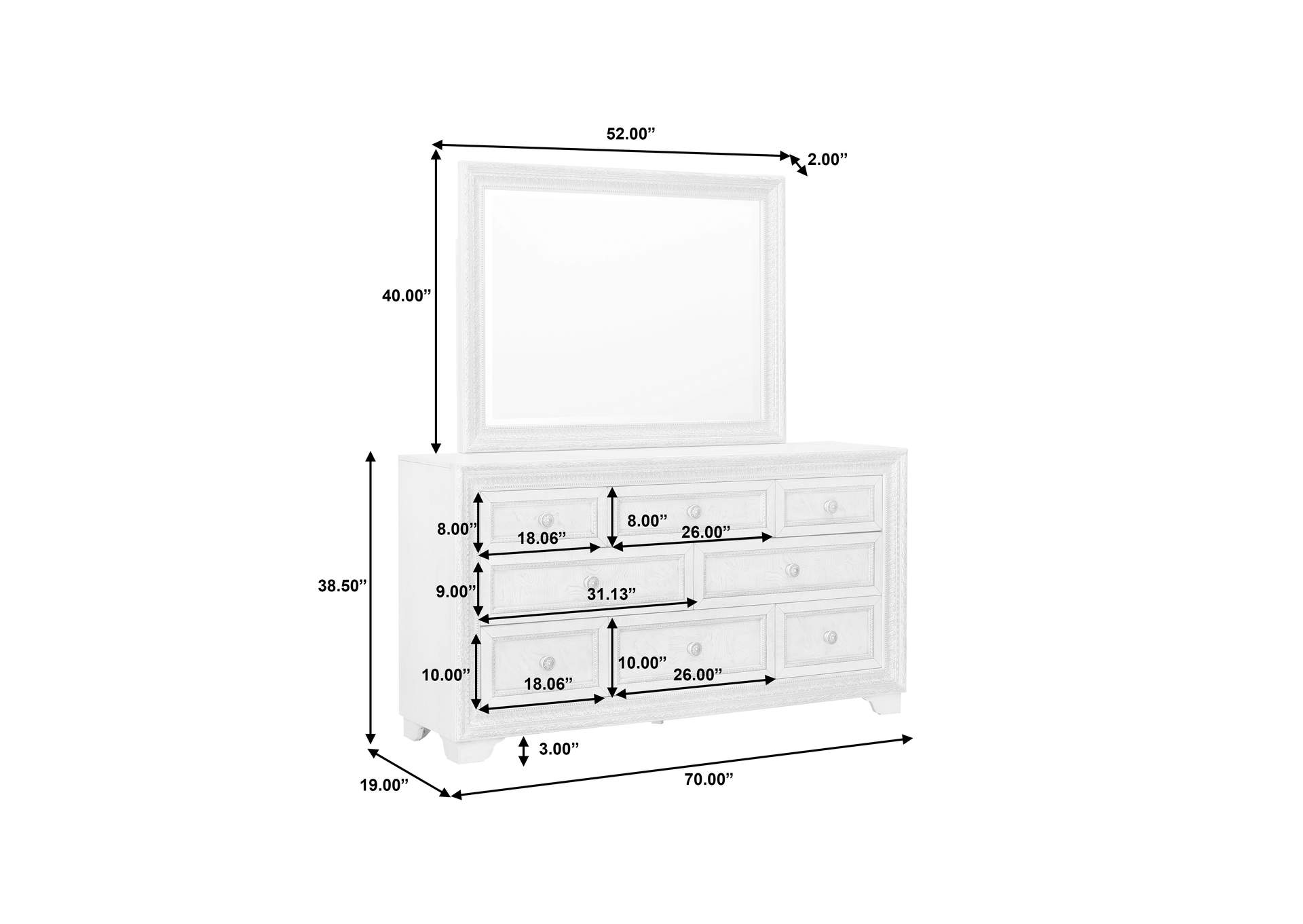 Camila 8 Drawer Dresser image 10