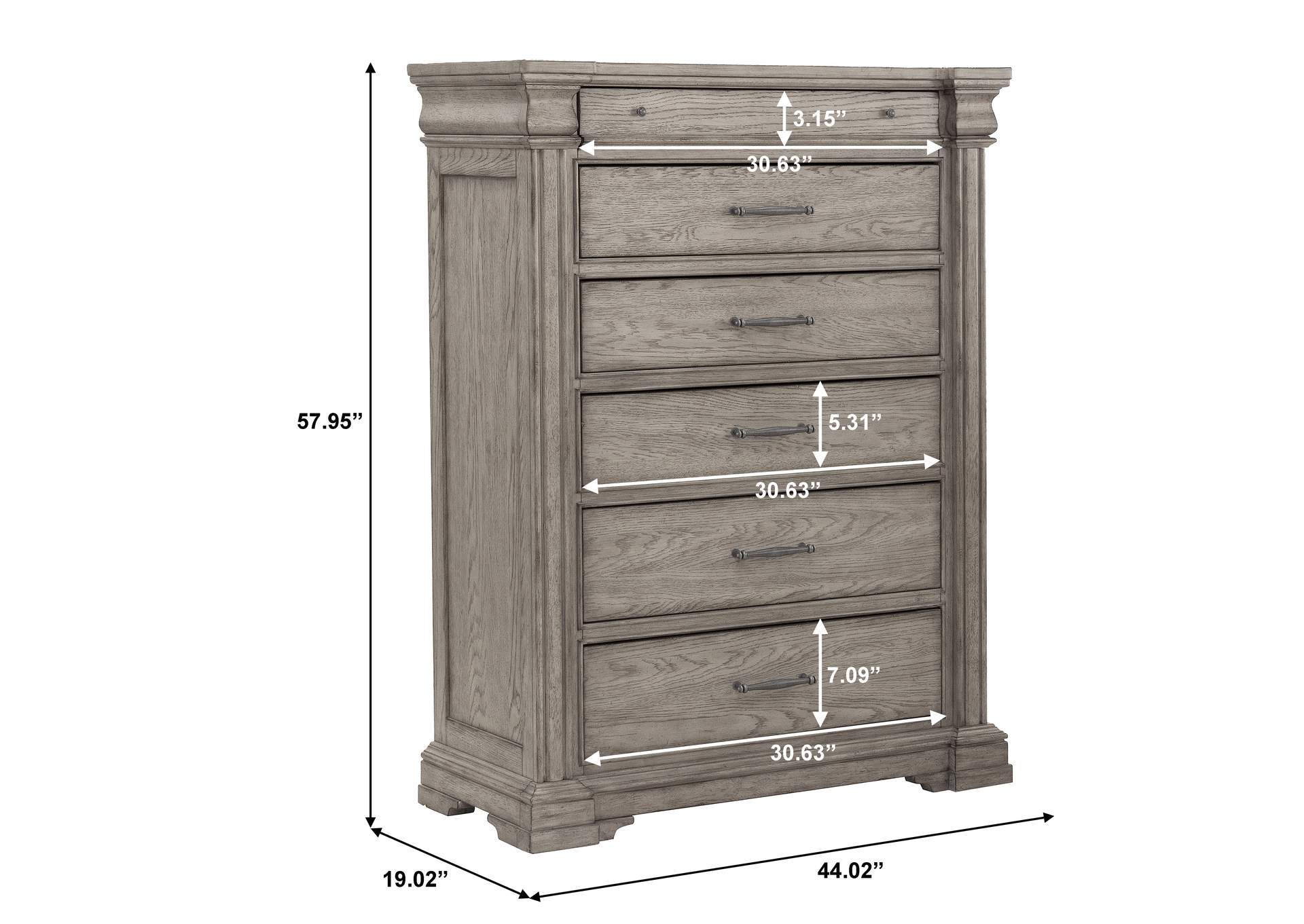 Madison Ridge 6 Drawer Chest in Heritage Taupe image 8