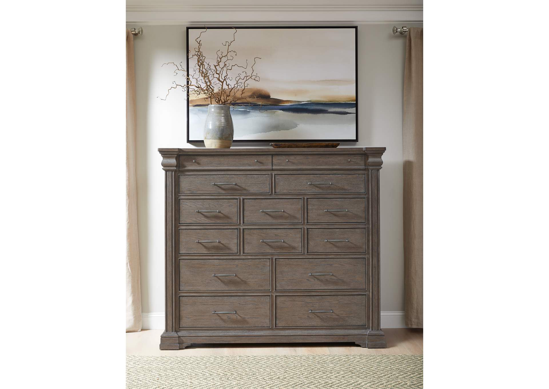 Madison Ridge Brown 14 Drawer Master Chest image 8