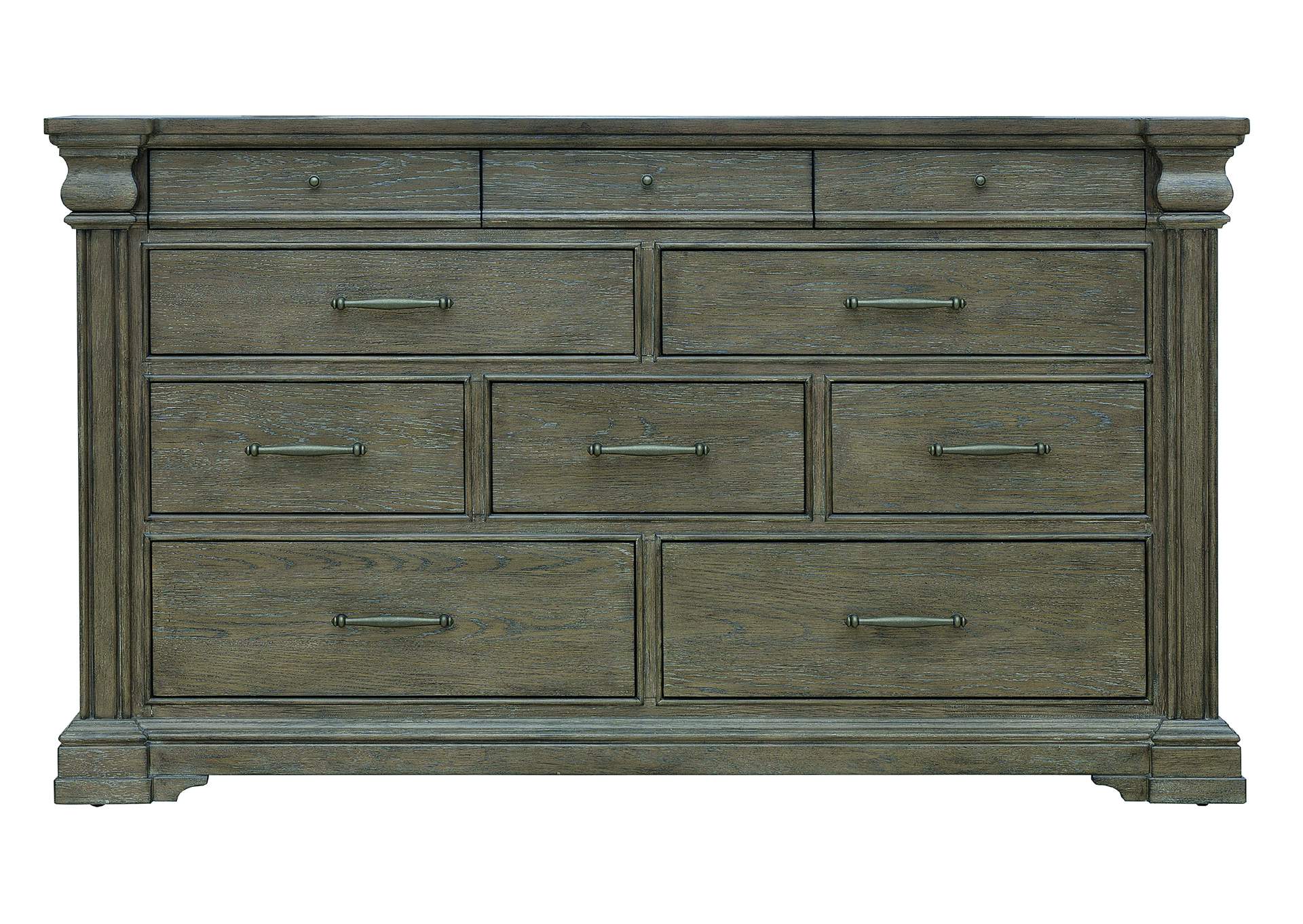 Madison Ridge Brown 10 Drawer Dresser image 3