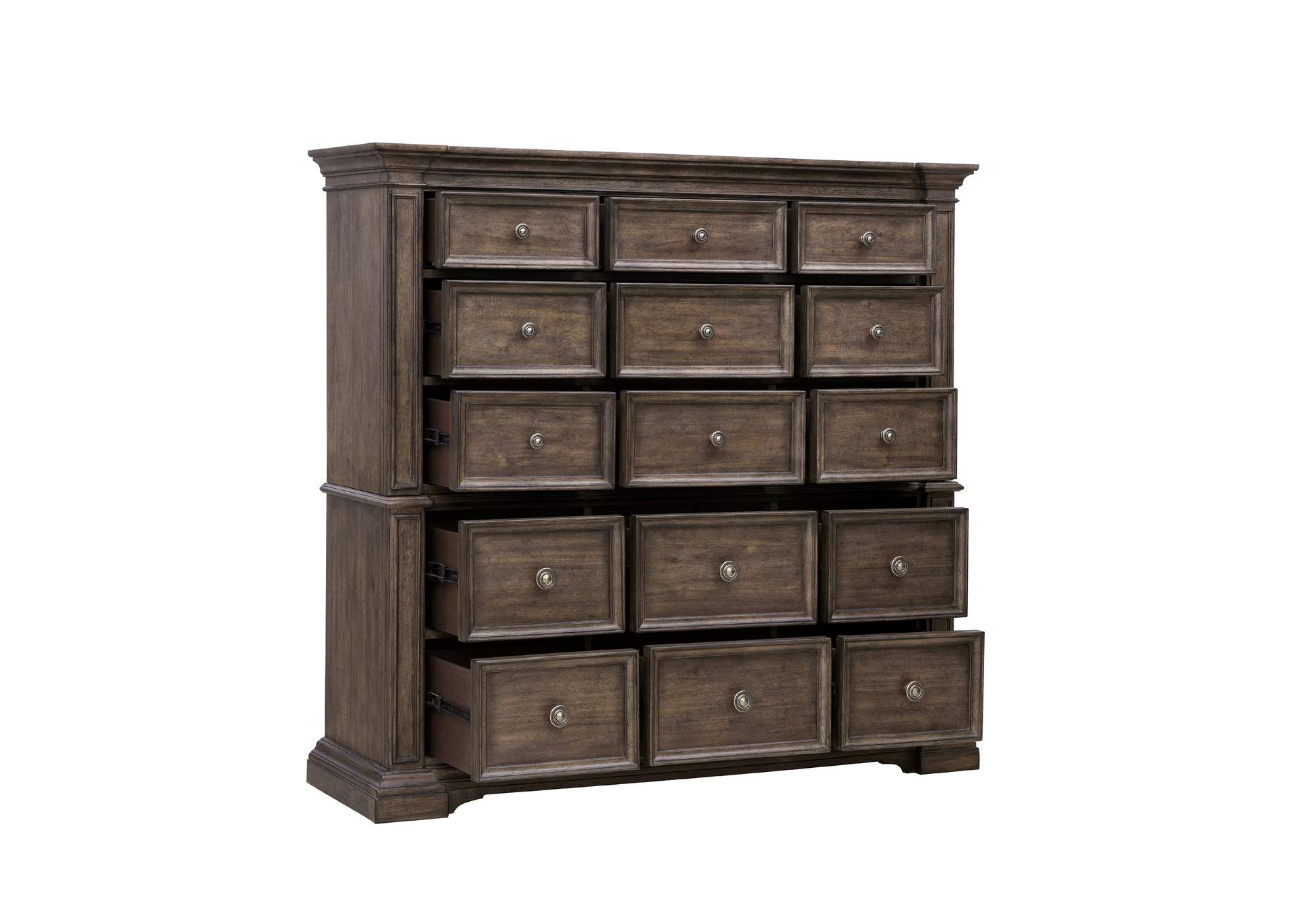Woodbury 15 - Drawer Master Chest in Cowboy Boots Brown image 4