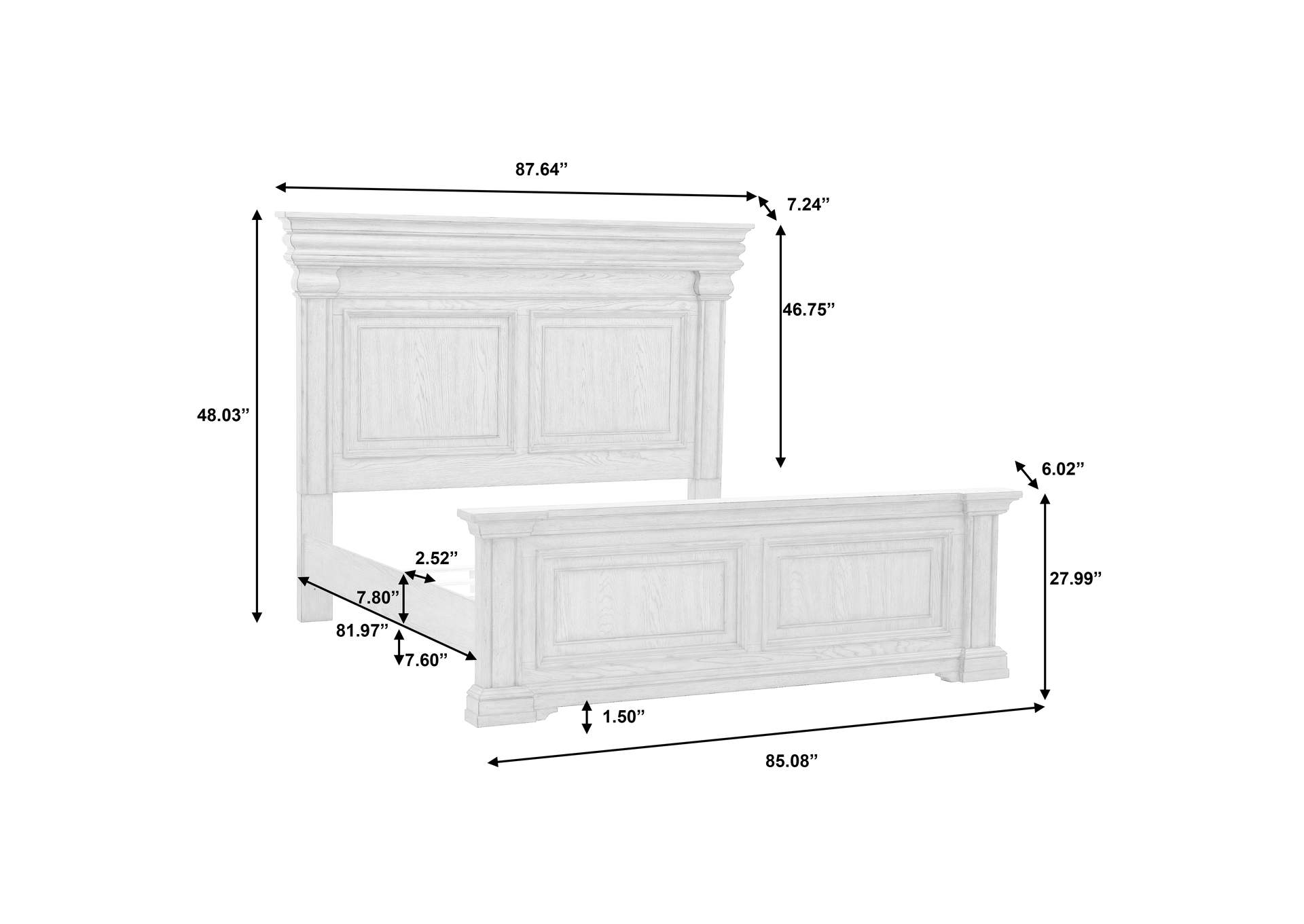 Madison Ridge King Panel Bed in Heritage Taupe image 10