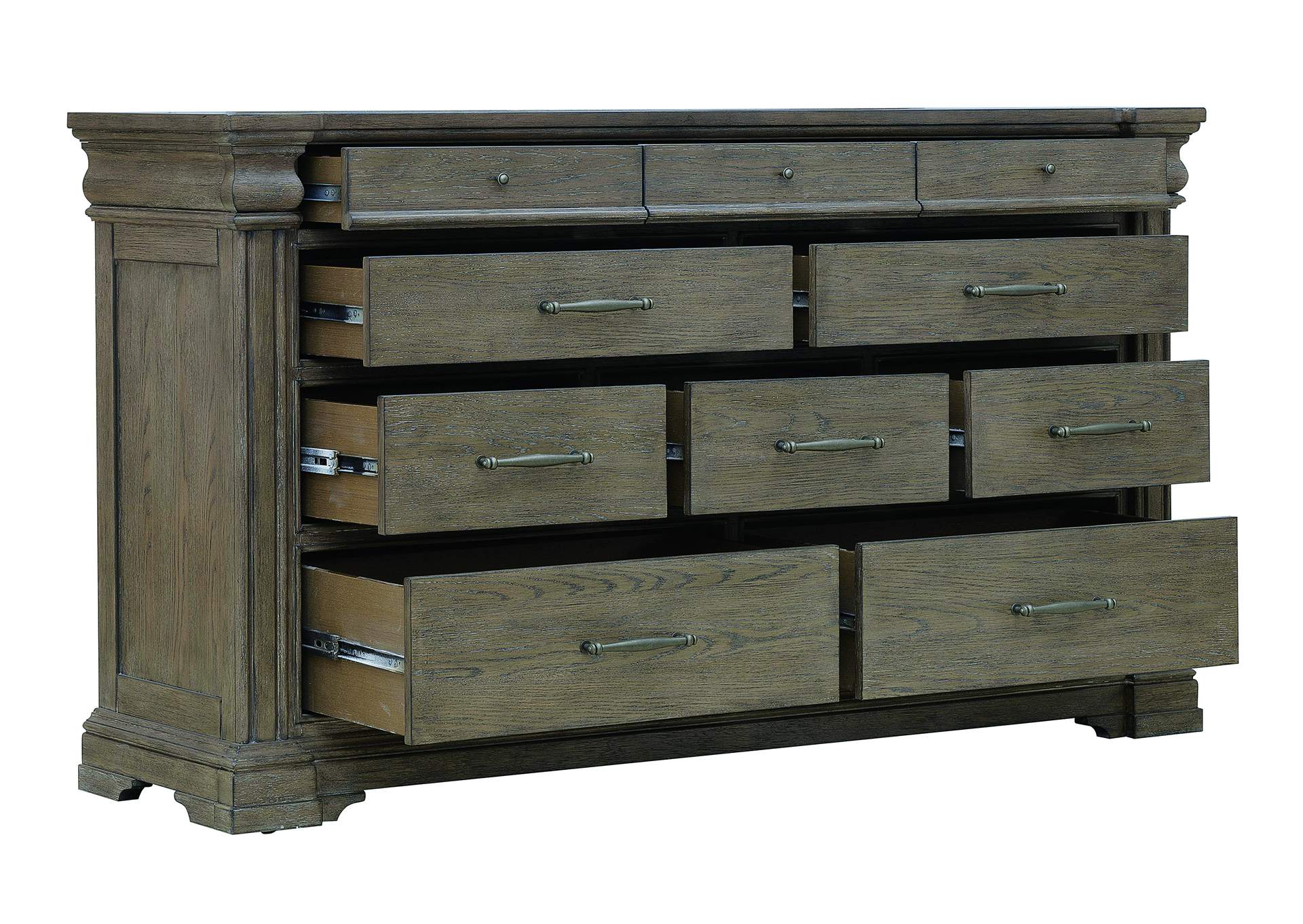 Madison Ridge Brown 10 Drawer Dresser image 4