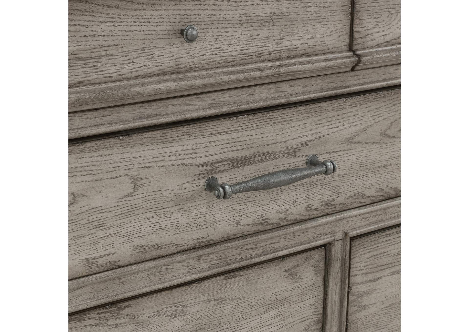 Madison Ridge 10 Drawer Dresser and Framed Mirror in Heritage Taupe image 7