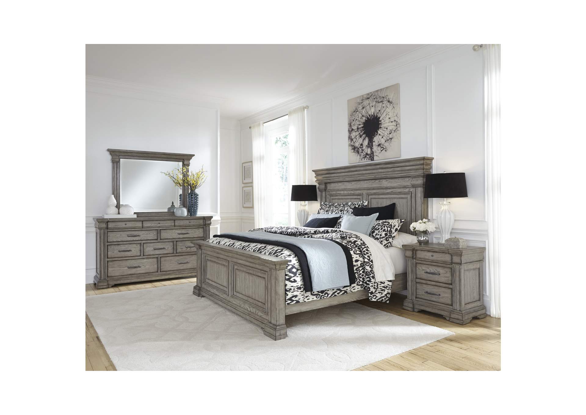 Madison Ridge King Panel Bed in Heritage Taupe image 9
