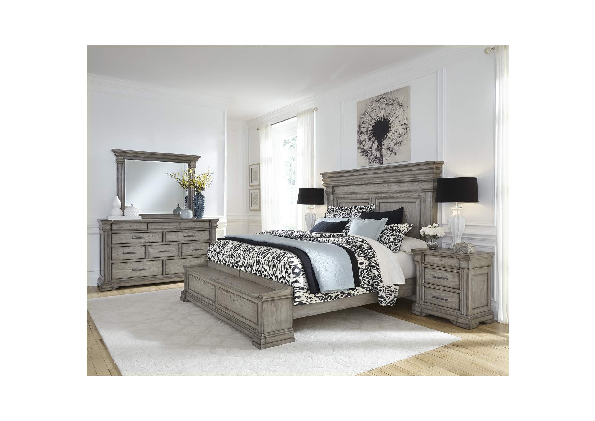 Madison Ridge 10 Drawer Dresser and Framed Mirror in Heritage Taupe image 8