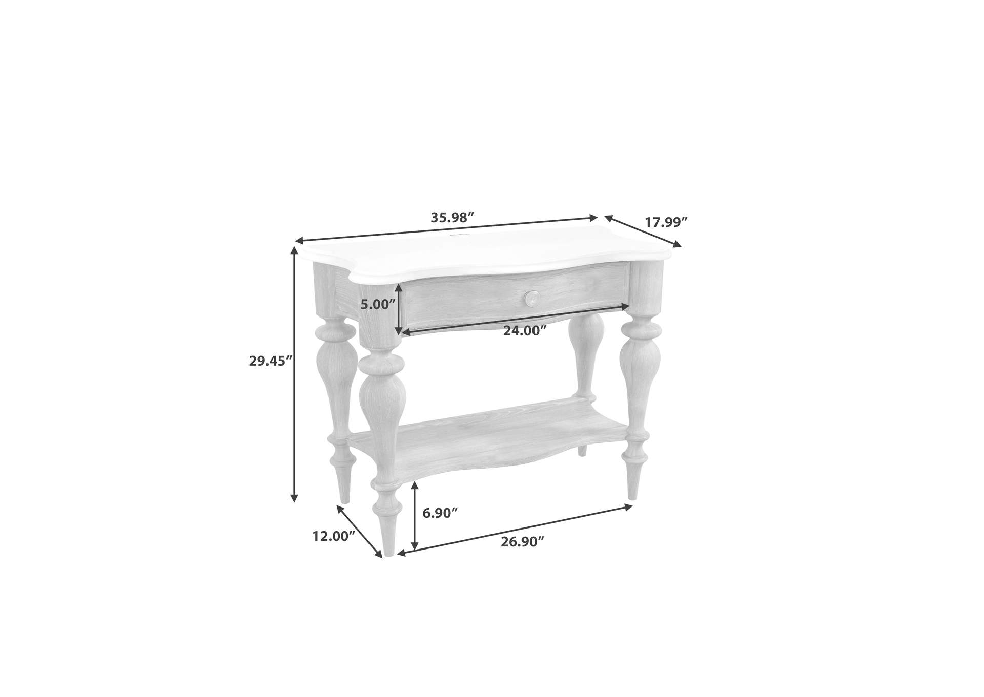 Weston Hills Bedside Table With Storage Drawer image 9