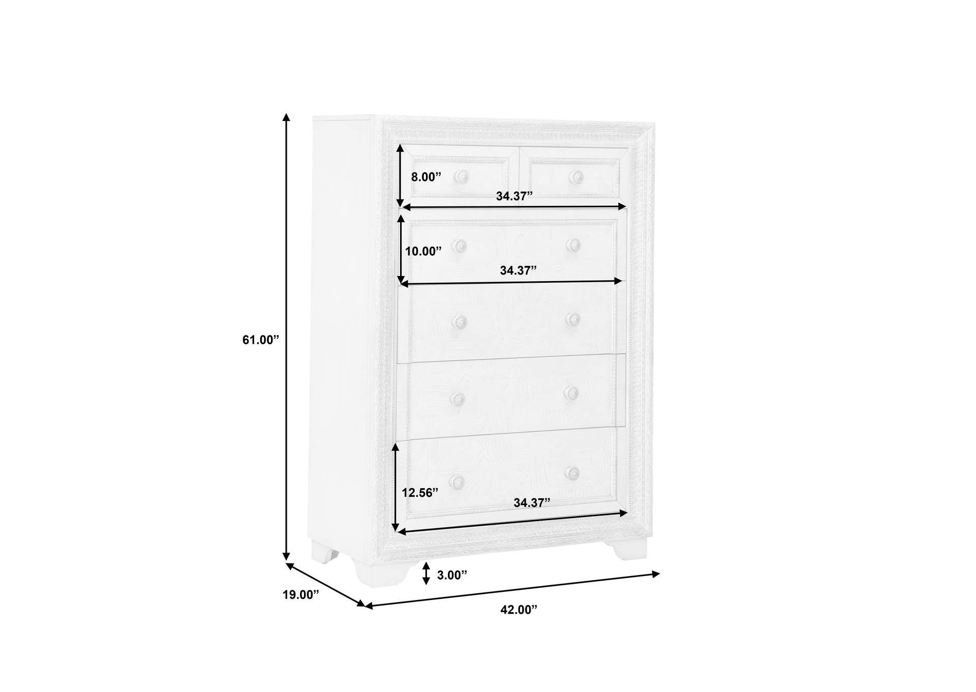 Camila 6 Drawer Chest image 10