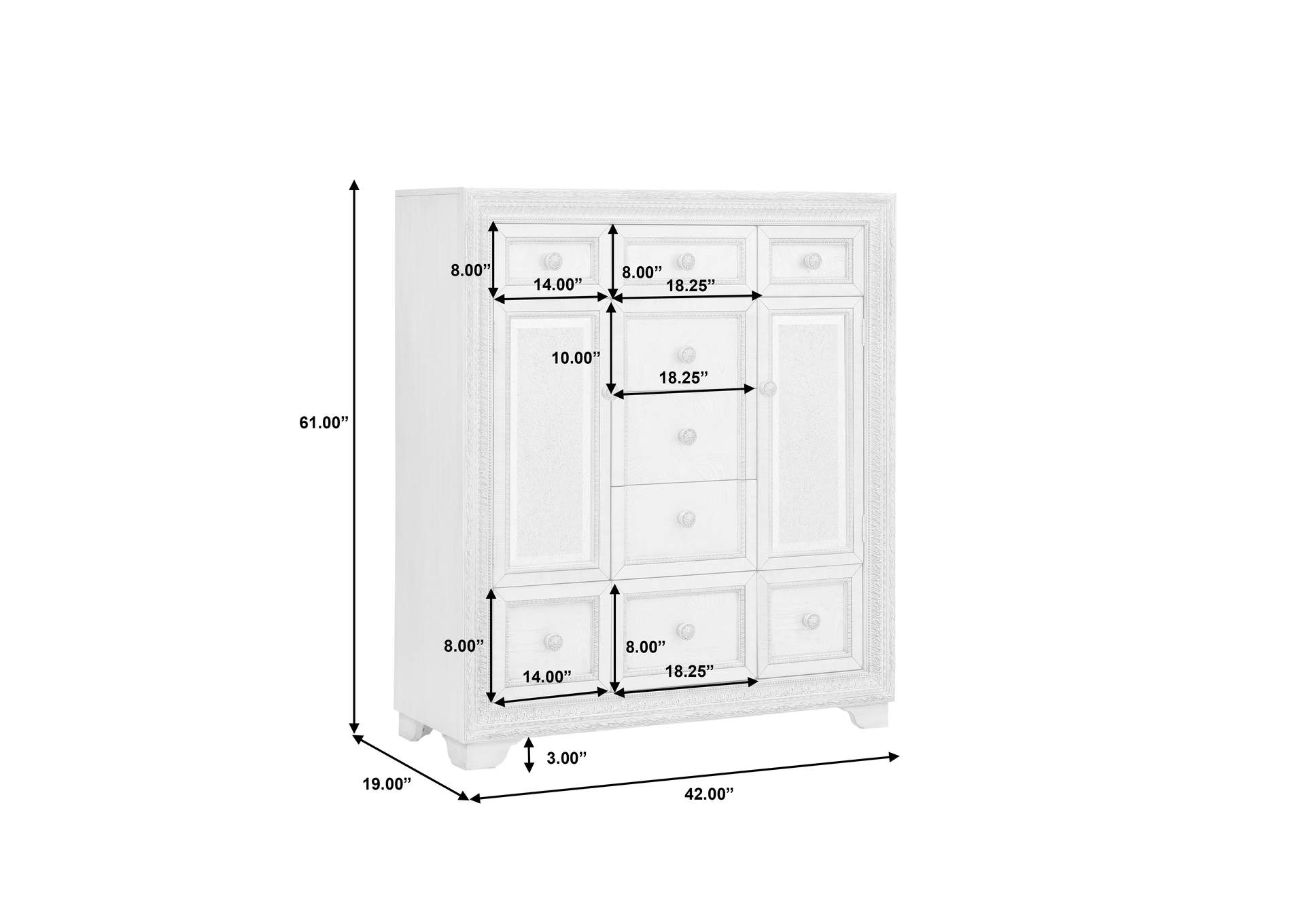 Camila 9 Drawer Door Chest image 10