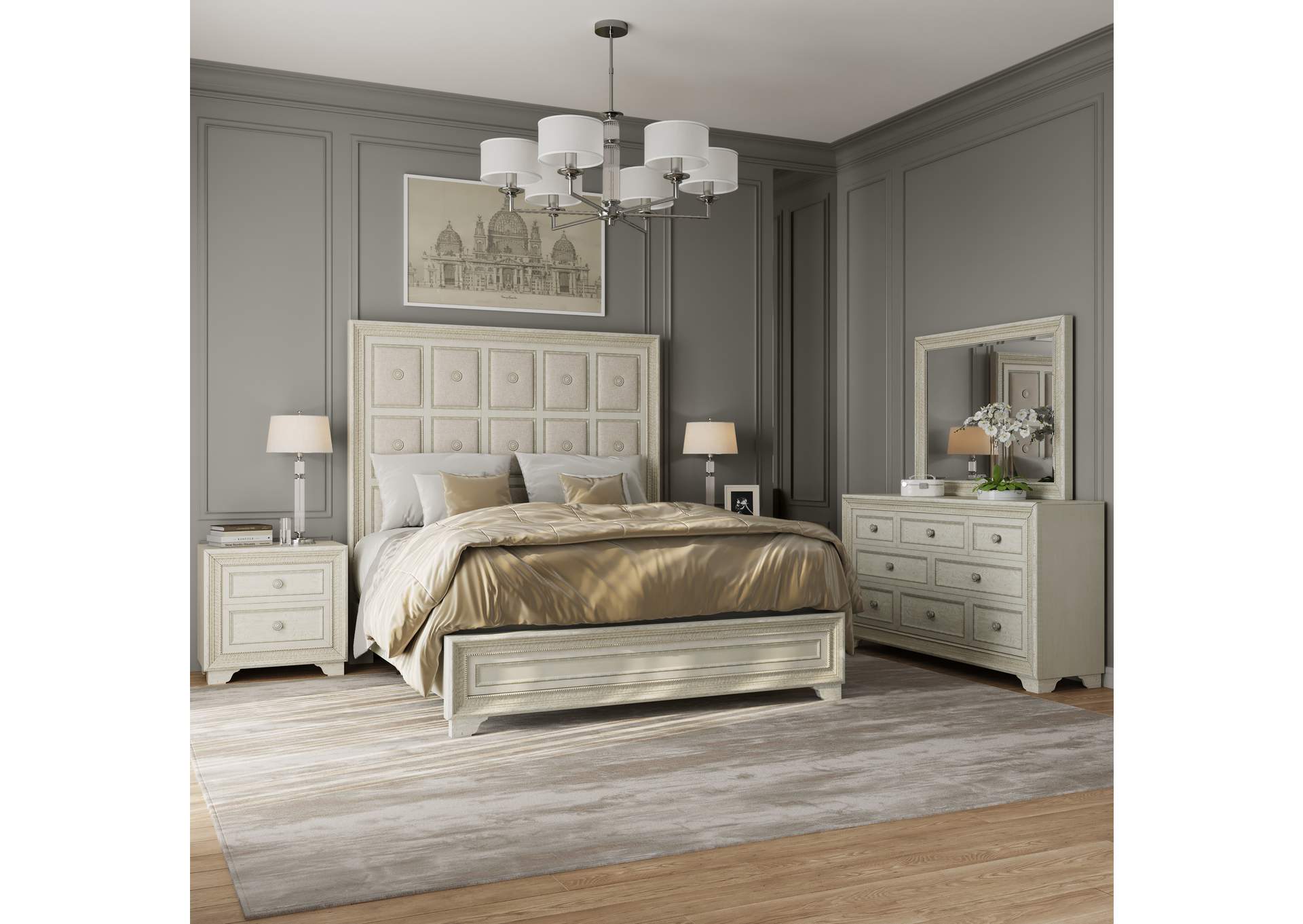 Camila King Upholstered Bed image 8