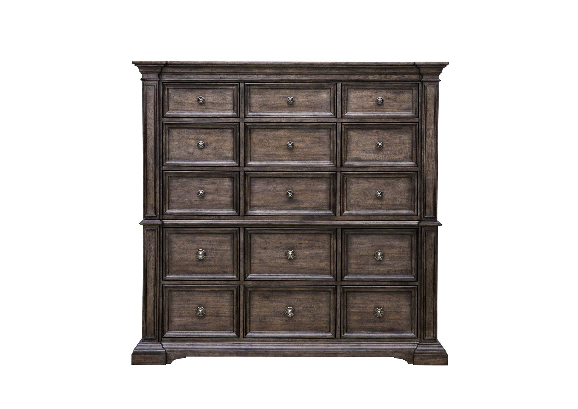 Woodbury 15 - Drawer Master Chest in Cowboy Boots Brown image 3
