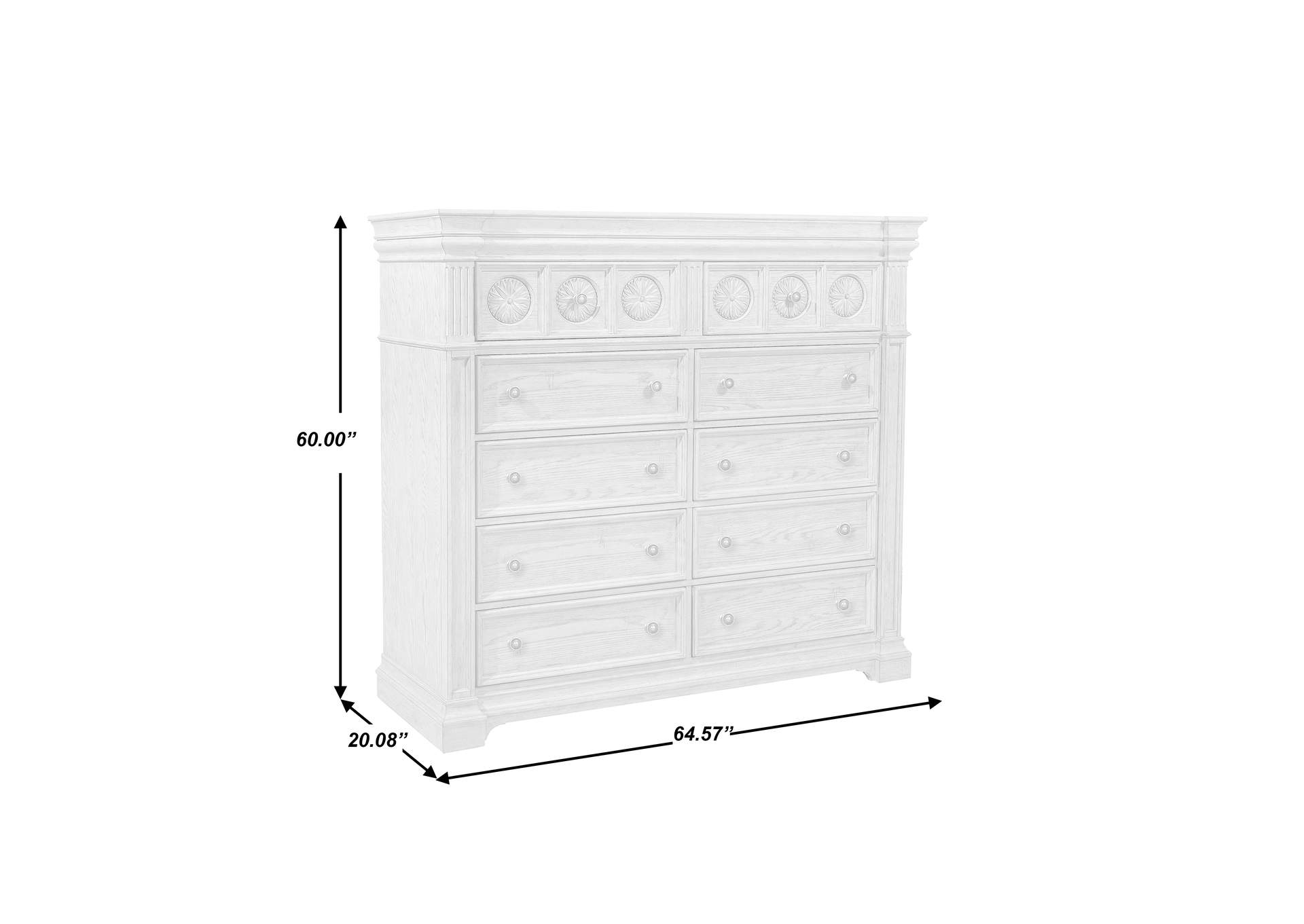 Kingsbury 10 Drawer Master Chest image 8